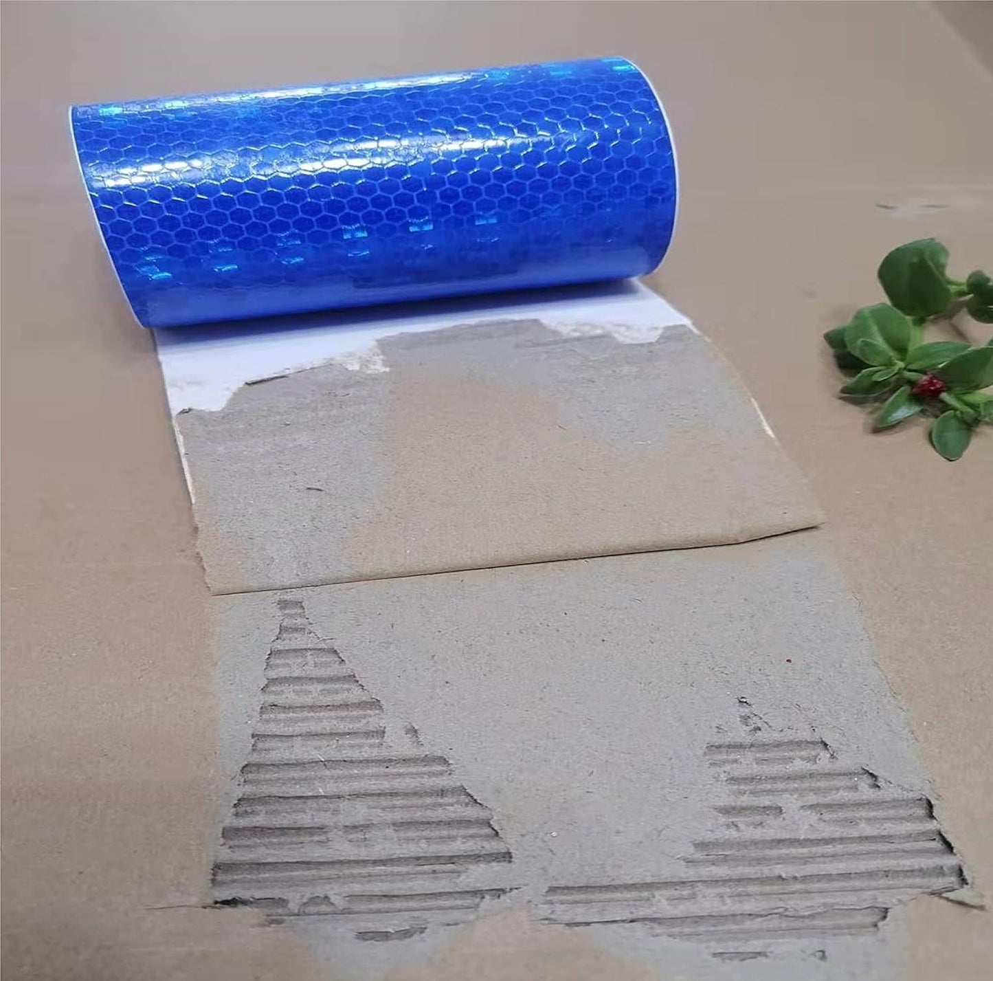 Blue Reflective Tape 4 inch, Outdoor Waterproof High Visibility Warning Industrial Marking Tape, Safety Stickers (11 feet)