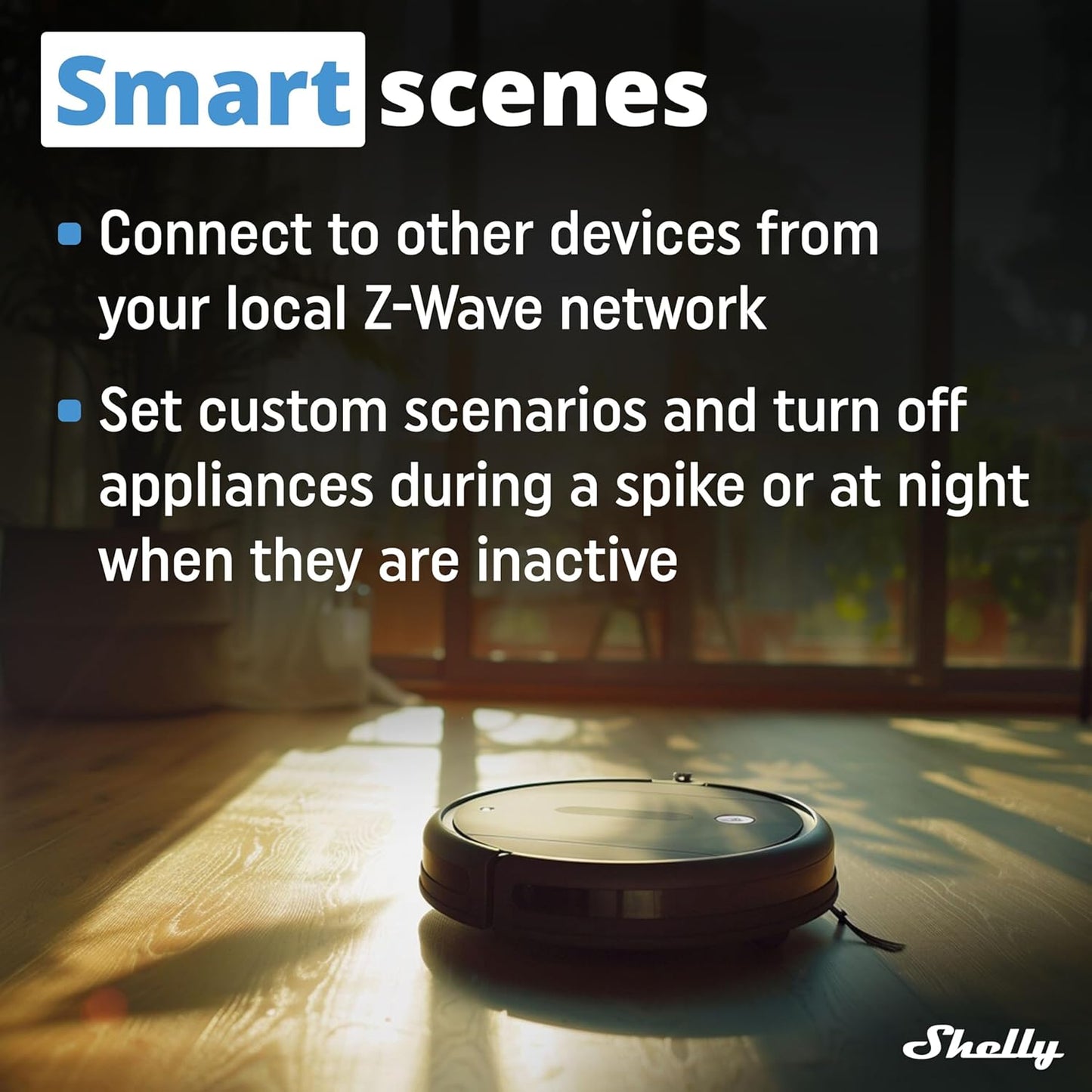 Shelly Wave PM Mini US LR, Z-Wave Long Range Smart Power Meter, 1-Channel 16 A, Compatible with Alexa, Google Home, SmartThings & Home Assistant, Bulletproof Security