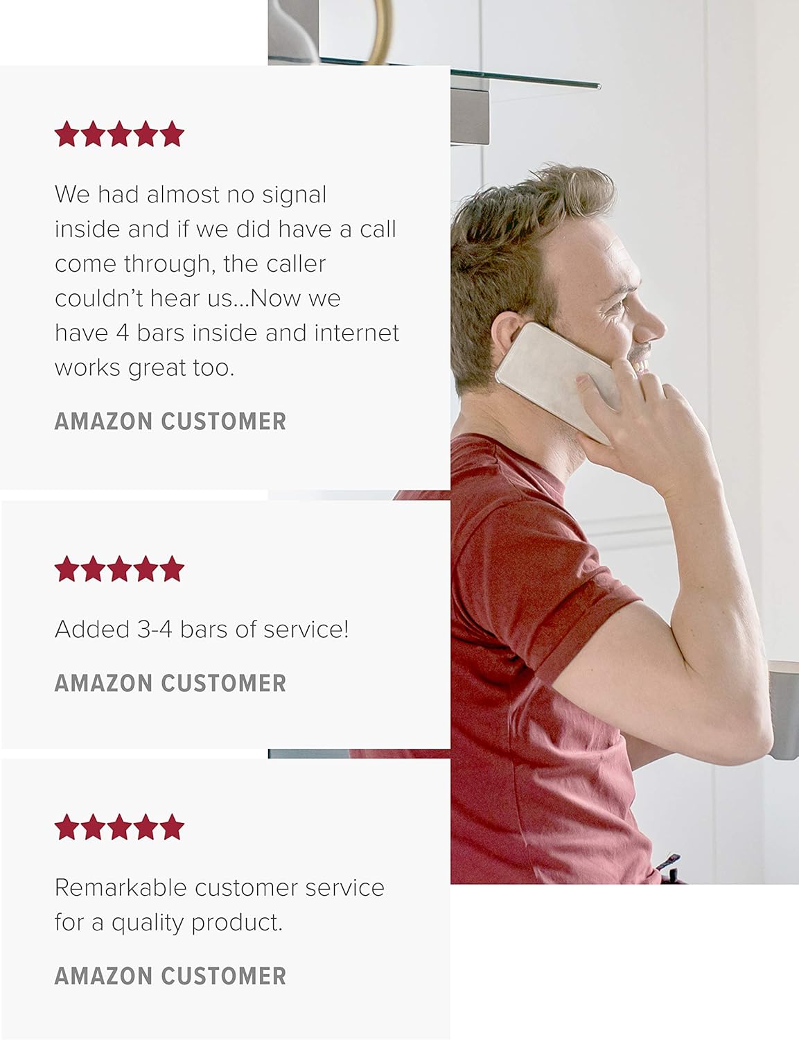 weBoost Home Complete | Powerful Multi-Carrier Cell Phone Signal Booster for 5G & 4G LTE | Simultaneous support for all U.S. Carriers - Verizon, AT&T, T-Mobile & more (model# 470145), DIY