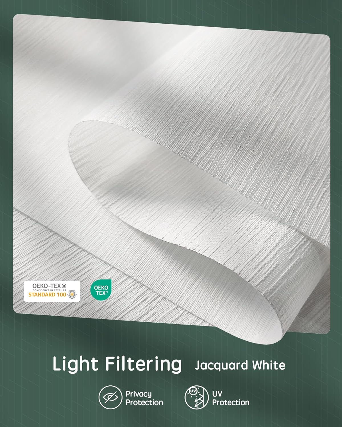 Yoolax Motorized Shades Dual Control, MotionFlex Motorized Roller Shades with App & Manual Control, Pull Down Automatic Shades for Indoor Windows, Custom Size(Light Filtering Jacquard White)