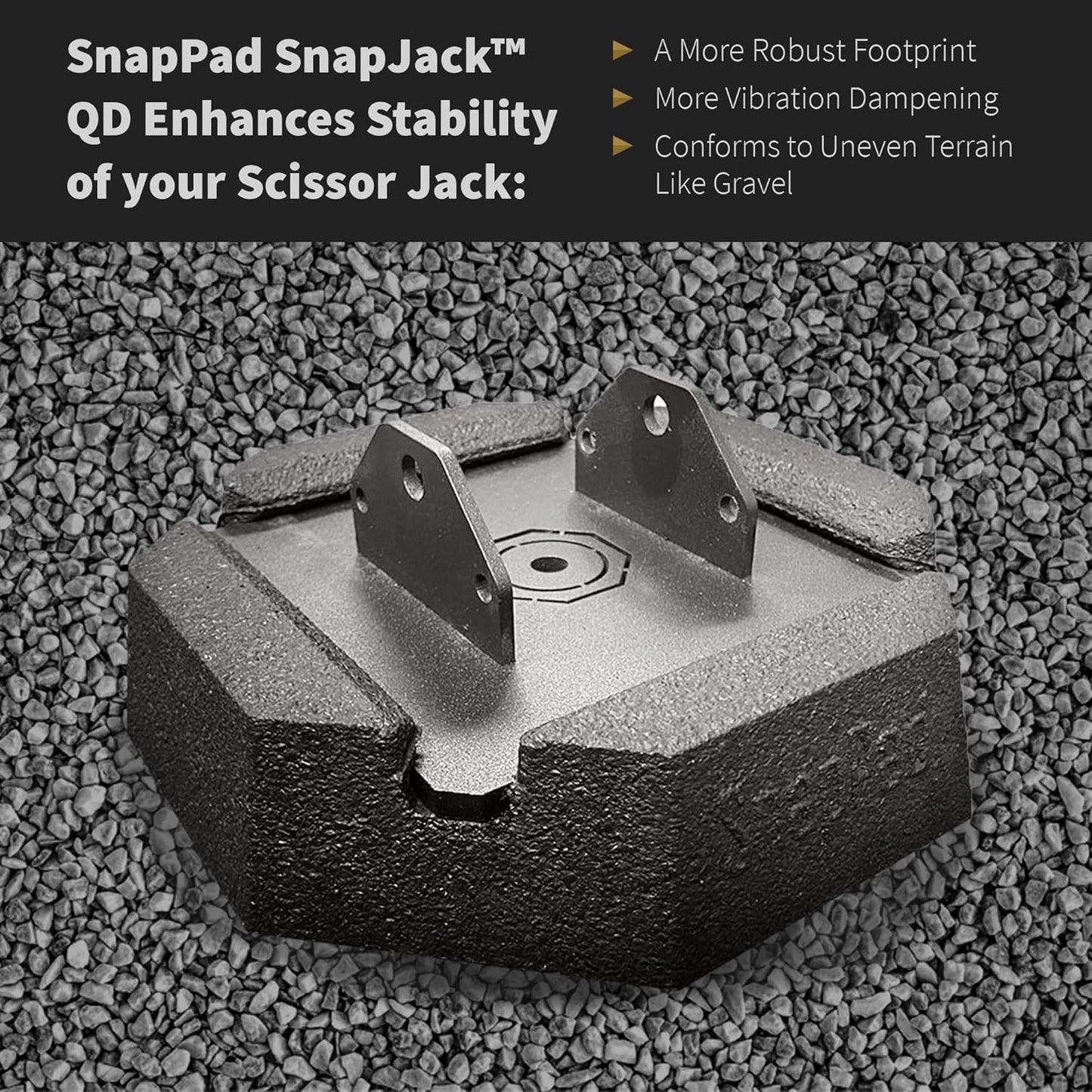 SnapPad SnapJack® QD (Pack of 2) | Two-Point Trailer Jack Stands Featuring 5.5" Metal Foot | Adds 61% Additional Surface Area, 3.79 lbs. Per Pad & 7.25" Total Width | Must-Have RV Accessories