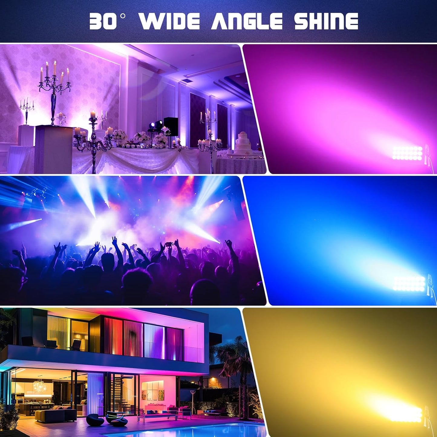 Stage Wash Light 21x15W LED RGBW Dj Lights for Parties, DMX Control Sound-Activated Stage Lighting Bar for Wedding Disco Party (1, 21 Lights)