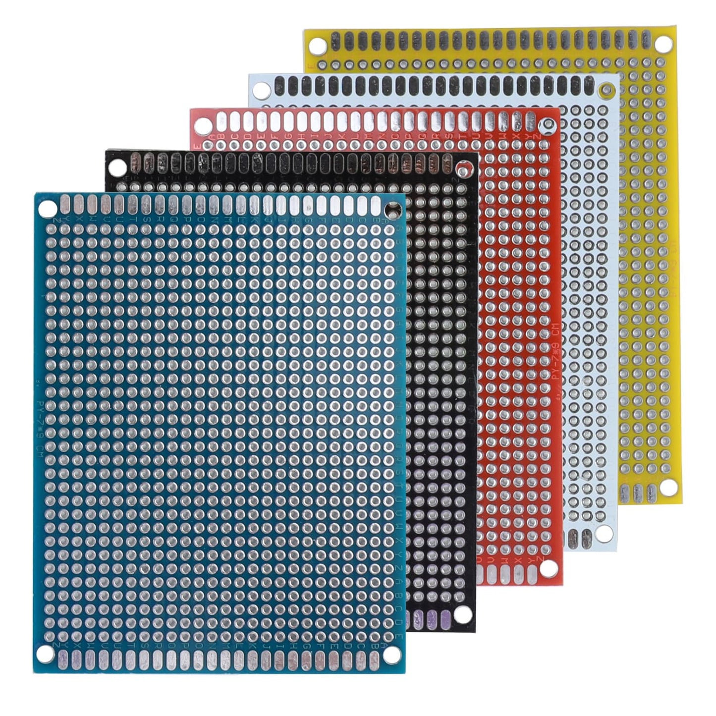 8 Pcs(7x9cm) Double Sided PCB Board Prototype Kit Soldering 4 Colour Universal Printed Circuit Board for DIY Soldering and Electronic Project