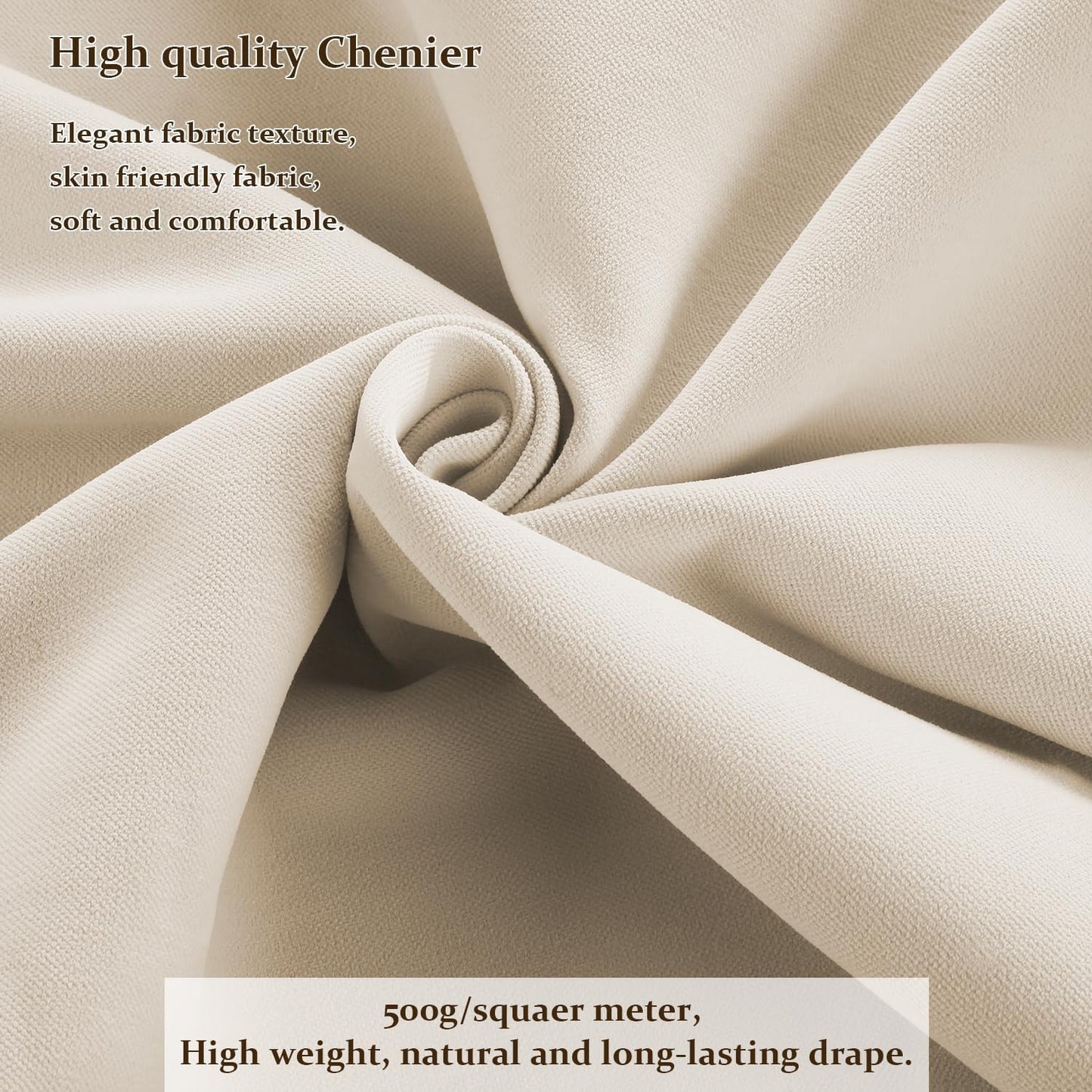 ZSHINE Curtain Conjoined Double Track Customize Length Heavy-Duty Curtain Rails with Tulle and Curtain (Milky White)