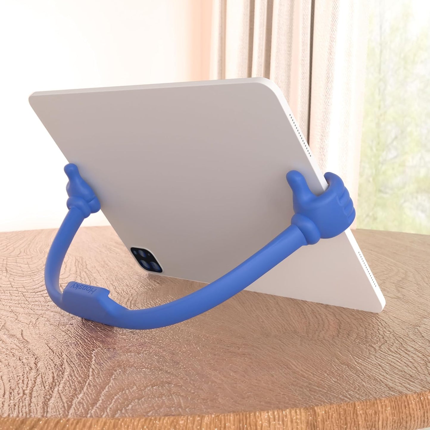 Honsky Adjustable Tablet Stand, Portable Phone Holder for Desk Bed - Multi-Angle Drawing Stand Compatible with All Tablets (Blue & Green)