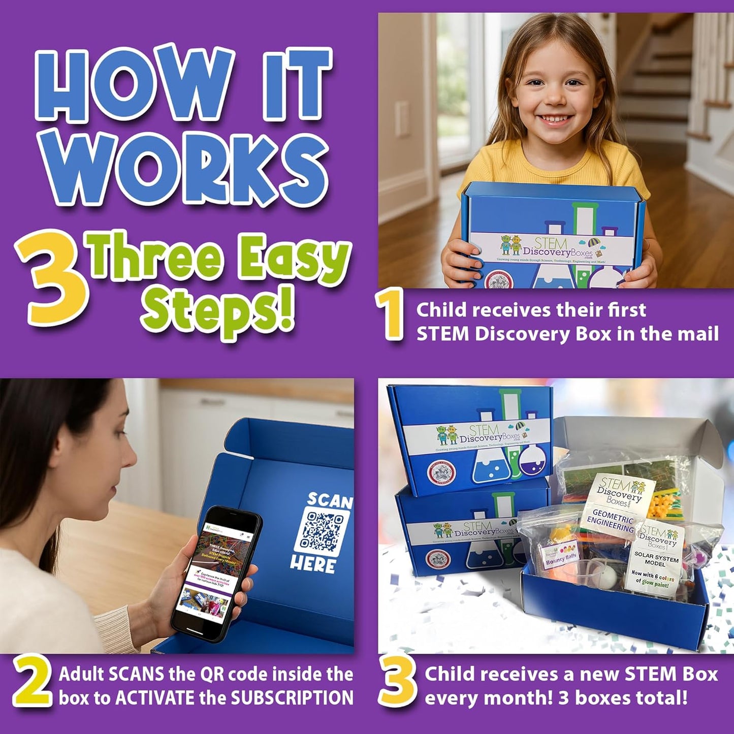 3-Month STEM Science Kit for Kids Ages 7–12 | 3 Hands-On Projects per Box | Educational Science & Engineering Activities | Ships Monthly