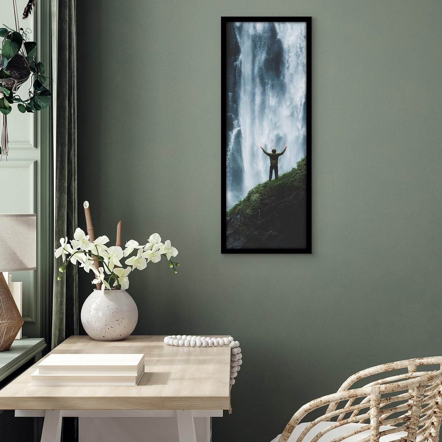 Americanflat 12x34 Poster Frame with Polished Plexiglass - Signature Collection - Gallery-Style Frames Made of Engineered Wood - Photo Frame for Wall Display - Black