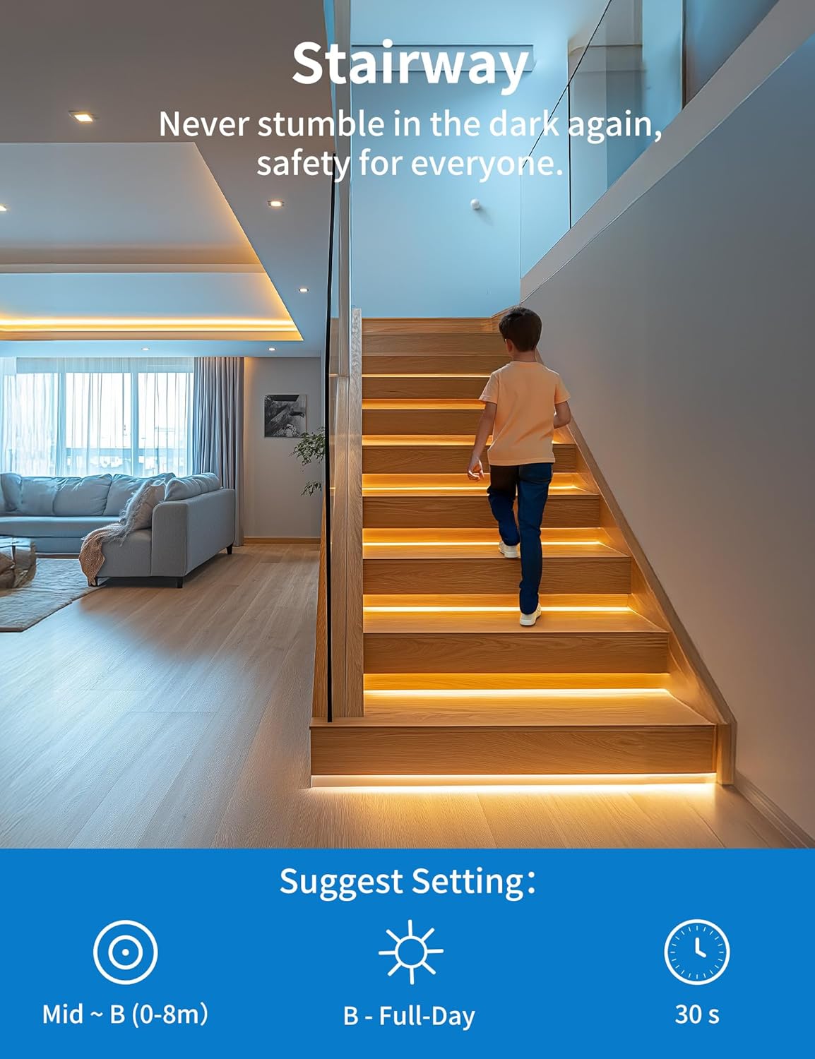 Wireless Motion Sensor Switch Kit with Split Sensor & Switch, PIR Motion Activated Power Switch with Timer, Indoor Motion Detector for Lights & Exhaust Fan (110V-120V) of Bathroom, Garage