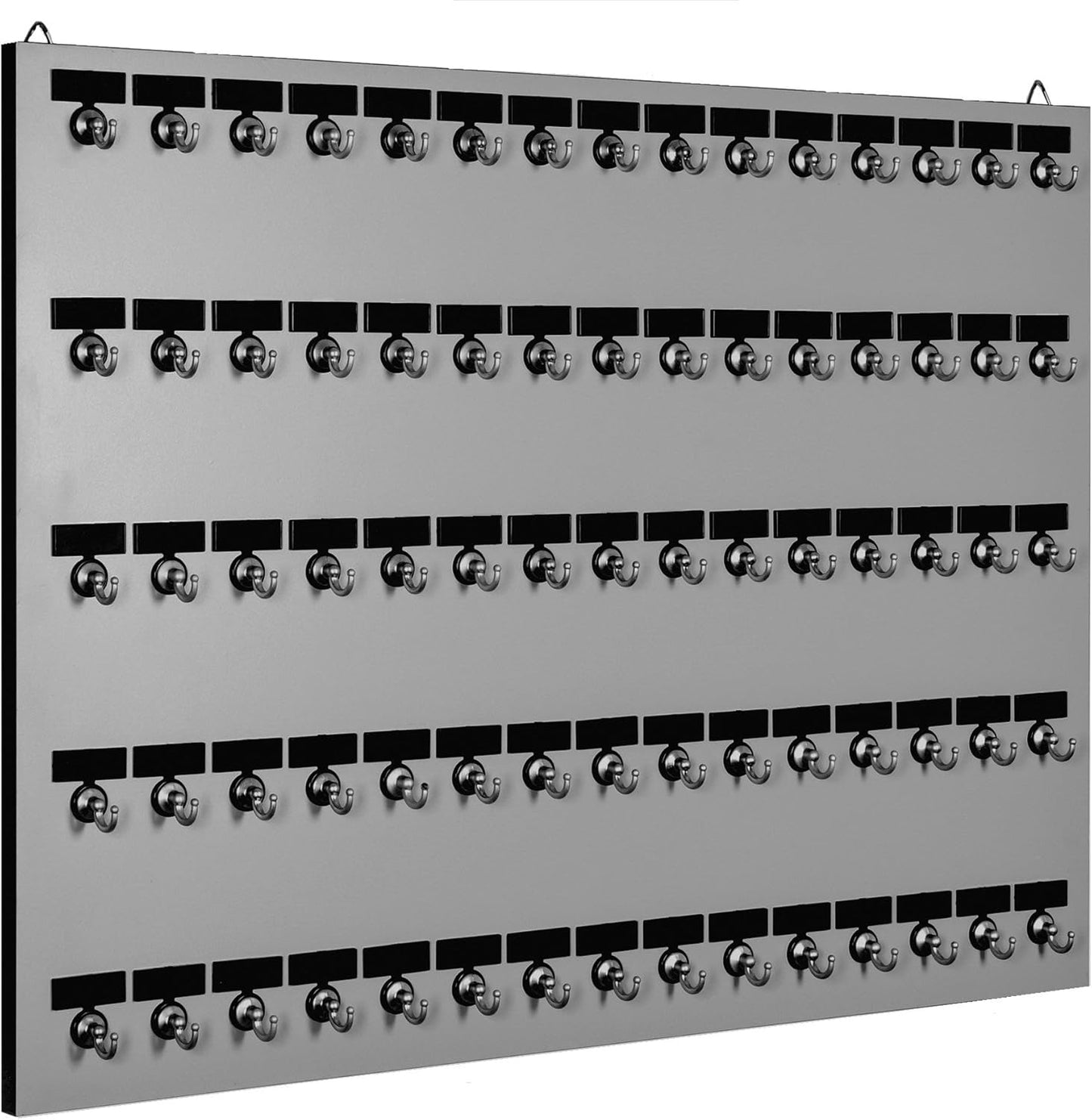Key Rack, Keystand # 75MGN, 75 Bolted Metal Hooks with Extra Space and Customized Nameplate for Dealerships, Realtors, Hospitals or Schools (75 Sets of Tag & Ring are Included)
