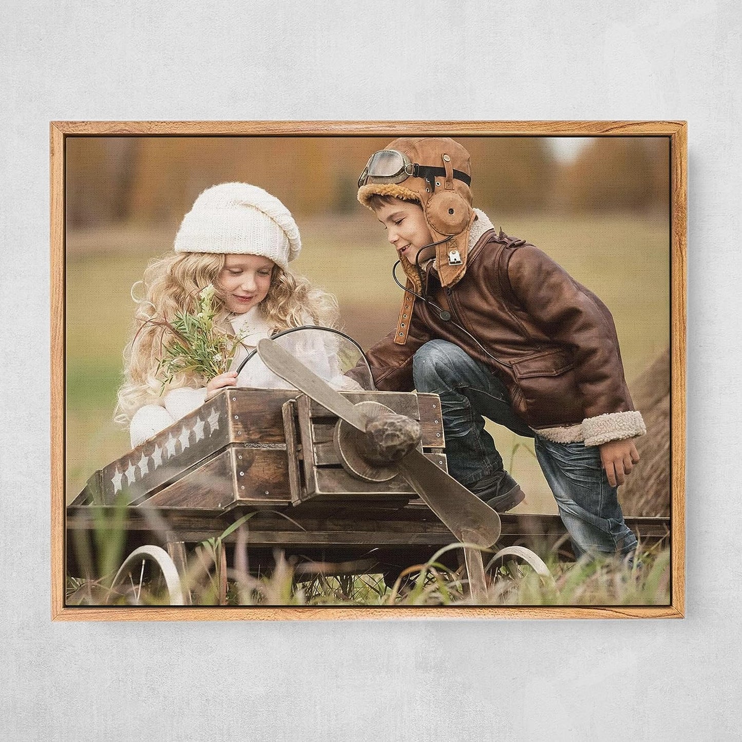 P&L ART. Personalized Custom Canvas Prints: Photo On Canvas Transform Your Photos into Stunning Framed Wall Art Digitally Printed Photo To Canvas Ideal for Home Decor Gifts Keepsakes Beige 24X36