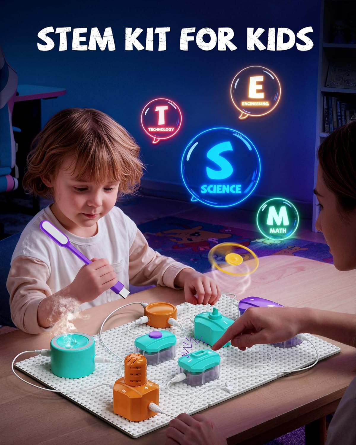 Science Kits for Kids Age 5-7 8-12, STEM Science Circuits Experiments for Kid, Over 450 Projects, 45 Circuit Parts, STEM Toys for 5+ Year Old, Ideas Gifts for Smart Kids, Educational Toy Gifts