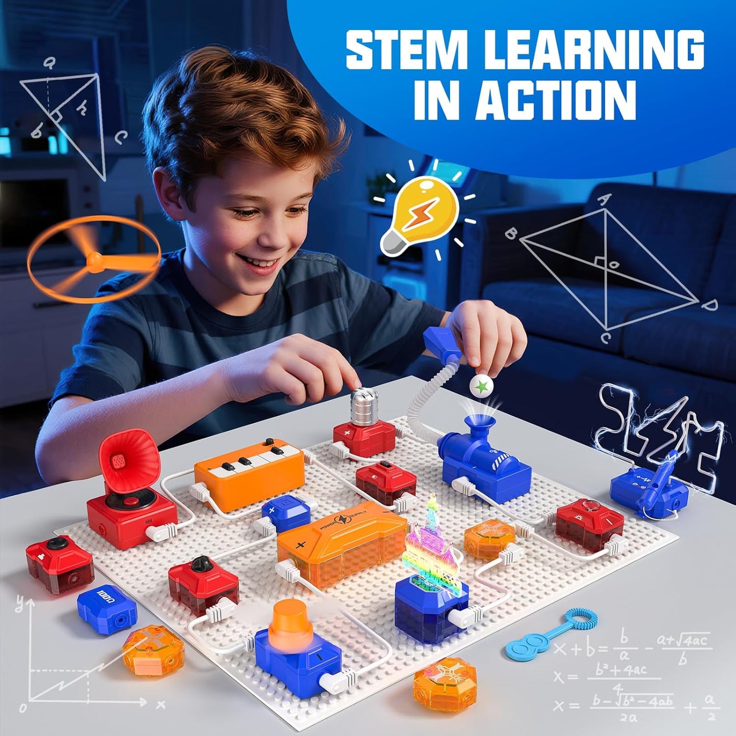 Science Kits for Kids Electronics Exploration Kit with 671+ Circuit Projects, Physics Experiments Circuit Board STEM Educational Toy for Boys Girls Ages 3 4 5 6 7 8 9 10 11 12+