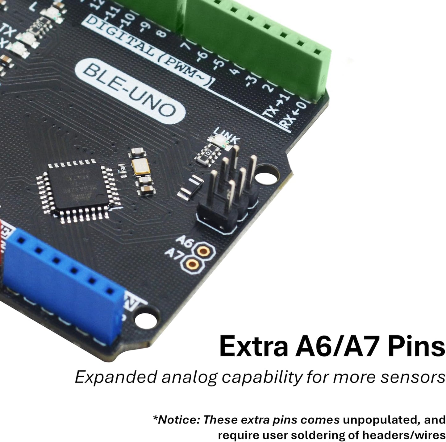 BLE-UNO Board, with Bluetooth Module, Arduino Compatible, BLE 4.2 Wireless & USB-C Connectivity, Microcontroller for IoT Prototyping DIY Projects, Support Arduino IDE