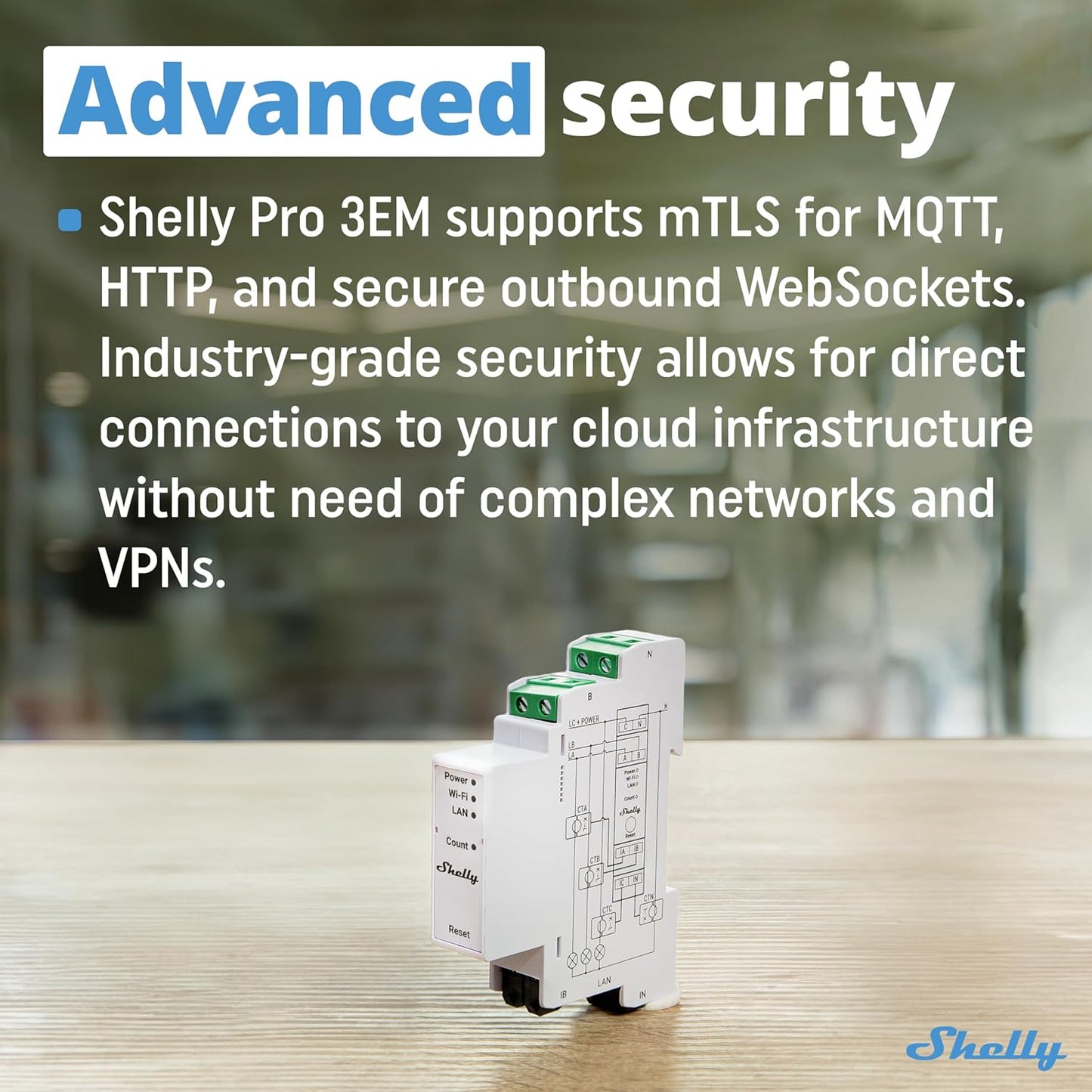 Shelly Pro 3EM (400A) | Wi-Fi & LAN, 3-Phase Smart Energy Meter | 2-Way Consumption | Home Automation | Bluetooth Gateway | Compatible with Alexa & Google Home | No Hub Required | Solar Panels