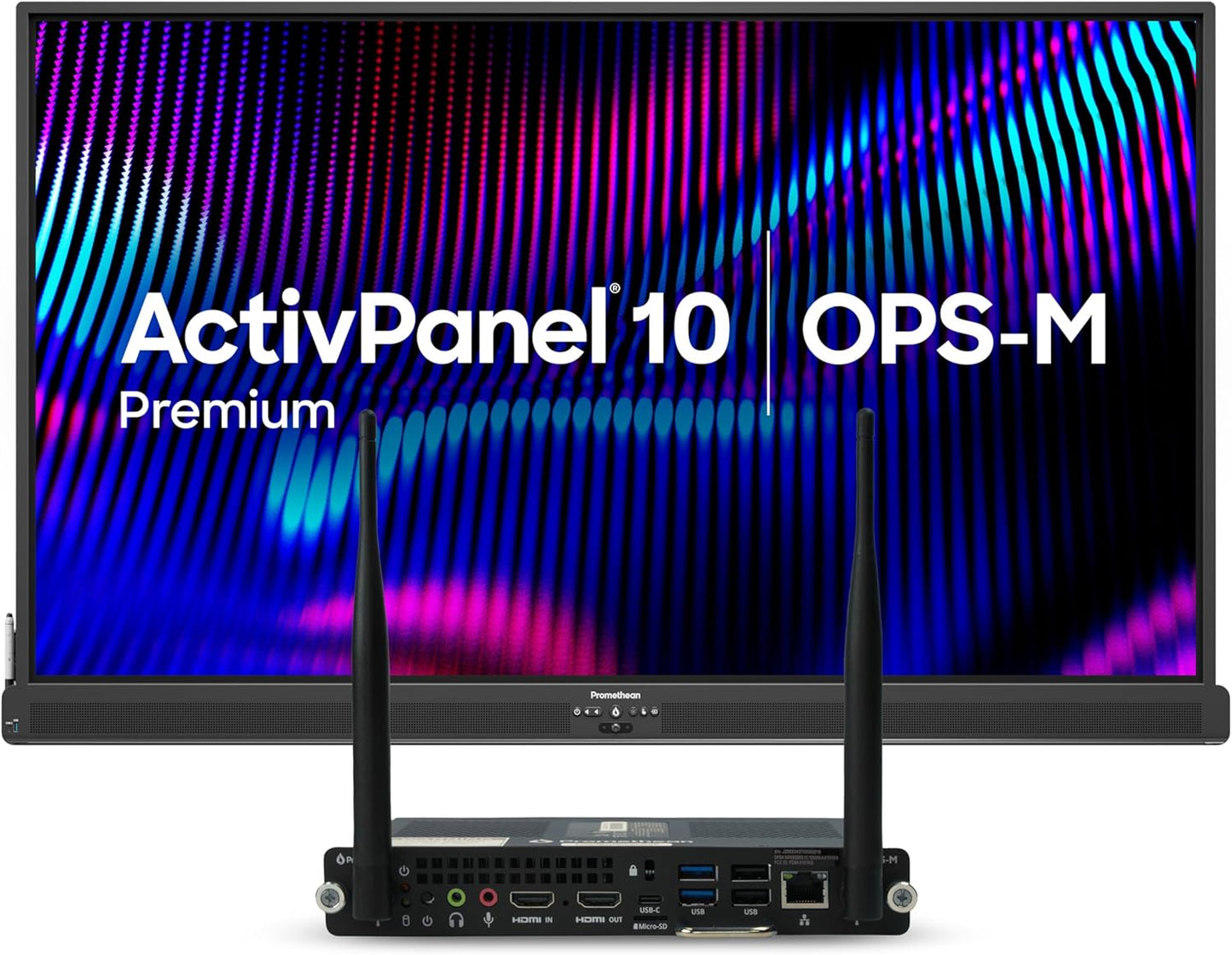 Promethean ActivPanel 10 Premium 86" High Specification Digital Whiteboard for Office or Class, 4K UHD, OS Flexible Device, Panel & Wall Mount Included, Bundled N97 Windows OPS, 3 Year Onsite Support