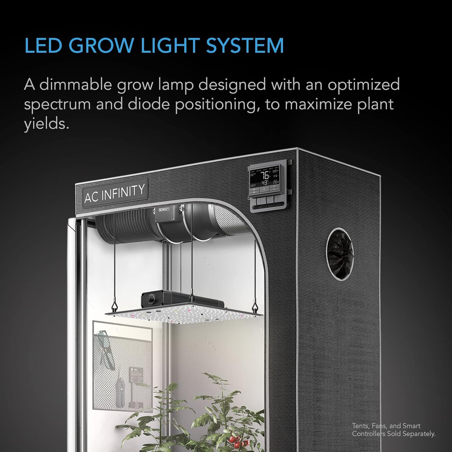 AC Infinity IONBOARD S24, LED Grow Light Board with Samsung LM301H Diodes, Deeper Penetration Full Spectrum Lighting, for Veg Bloom Indoor Plants in Grow Tents Greenhouses (2x4)