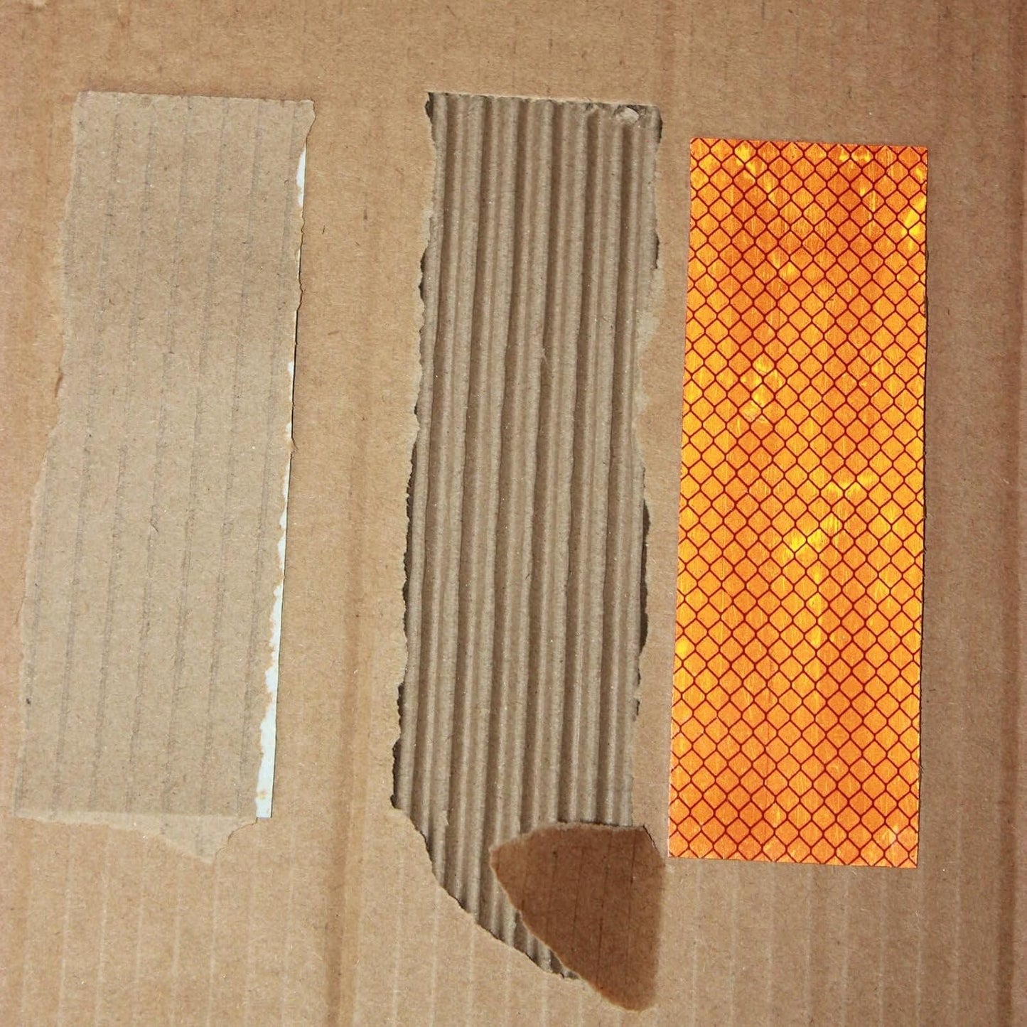Non Fading Brown Reflective Stickers 2 inch X 6 inch, Outdoor Waterproof High Visibility Warning Safety Adhesive Reflector Tape (100 Pcs)