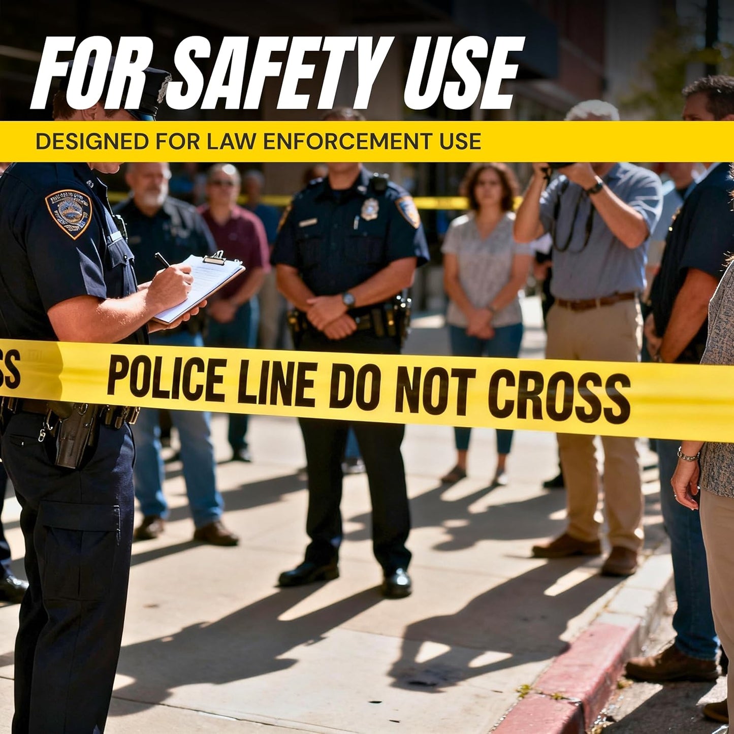 Police Line Do Not Cross Tape 3 inch X 1000 feet • Bright Yellow with a Bold Black Print • 3 in. Wide for Maximum Readability • Tear Resistant