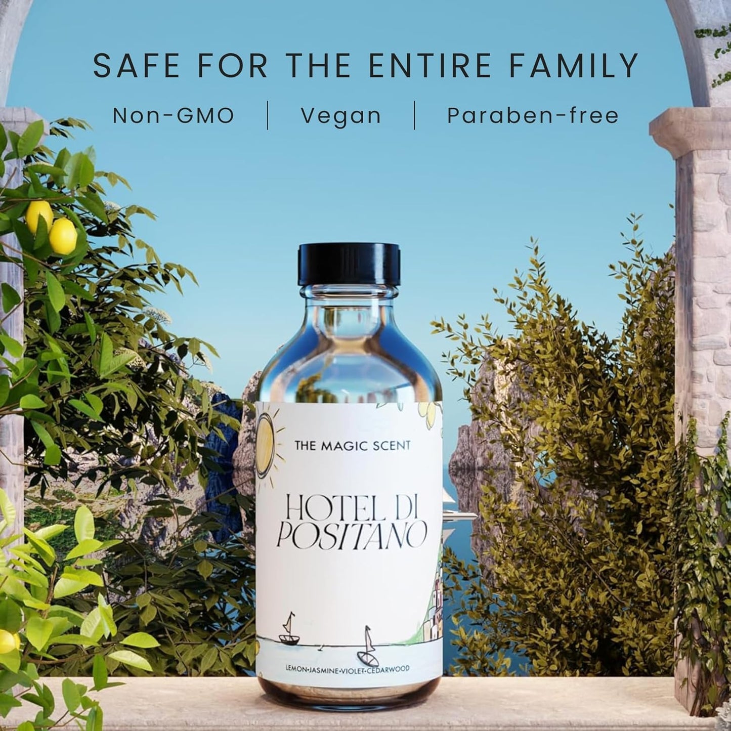 The Magic Scent Hotel Di Positano Diffuser Oil Scent - Cold-Air & Ultrasonic Fragrance Oil for Diffuser Inspired by Amalfi Coast, Italy - Essential Oils for Diffusers Aromatherapy - 4 fl oz, 120 mL