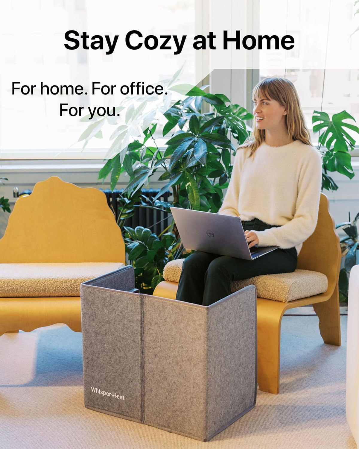 Under Desk Warmer - Silent and Energy Efficient - Personal Under Desk Heater for Legs and Feet - for Office and Home - with Thermostat and Timer