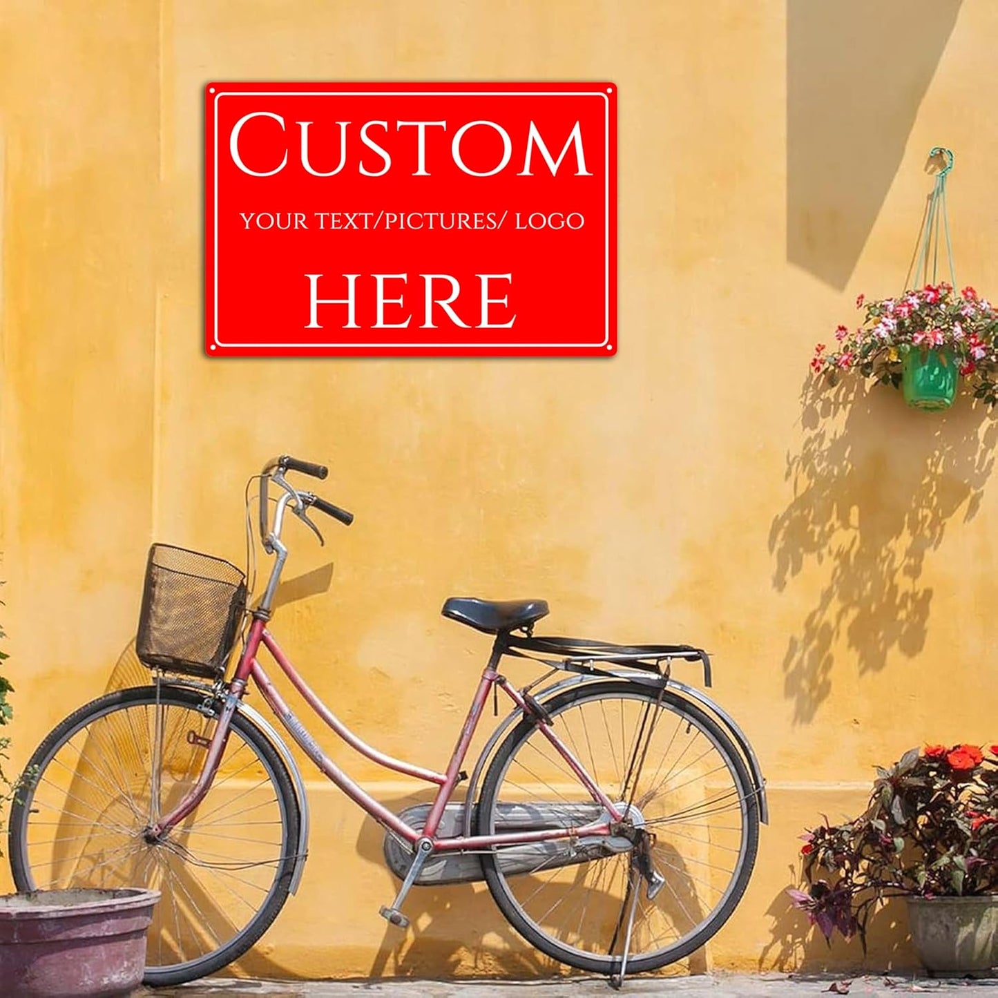 Custom Sign,make your own sign custom，Aluminum Weatherproof Metal Sign Multiple Sizes, Customize for street Business, Workplace, office, Home, Delivery Signs(18 * 14 Inch)
