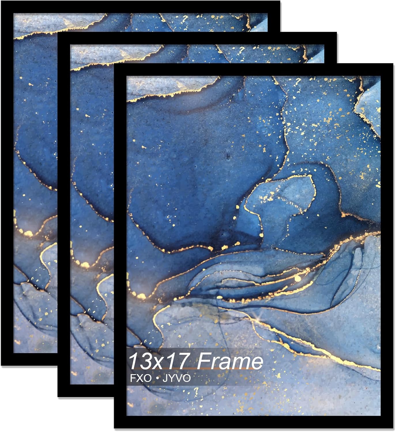 13x17 Picture Frame Set of 3, Black Frame for 13 x 17 Inch Picture Poster Photo, Light Weight and High Transparent 13 by 17 Frame for Wall - 3 Pack/Black/13 x17