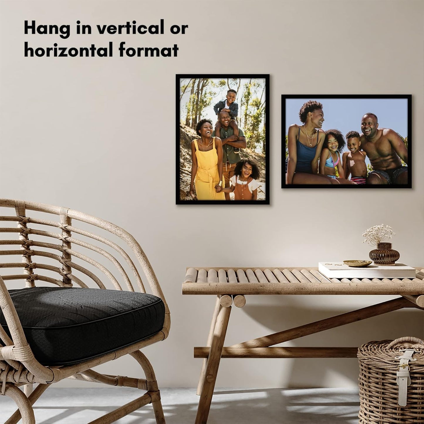 Americanflat 14x20 Picture Frame with Polished Plexiglass - Signature Collection - Gallery-Style Frames Made of Engineered Wood - Photo Frame for Wall Display - Black