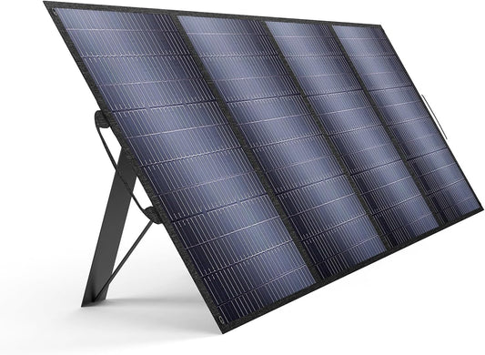 400 Watt Portable Solar Panel 18V, Foldable Solar Panel Design (27.5lbs), 23.4% High-Efficiency Monocrystalline for Portable Power Station, Foldable & Durable, for RV, Camping, Home Backup