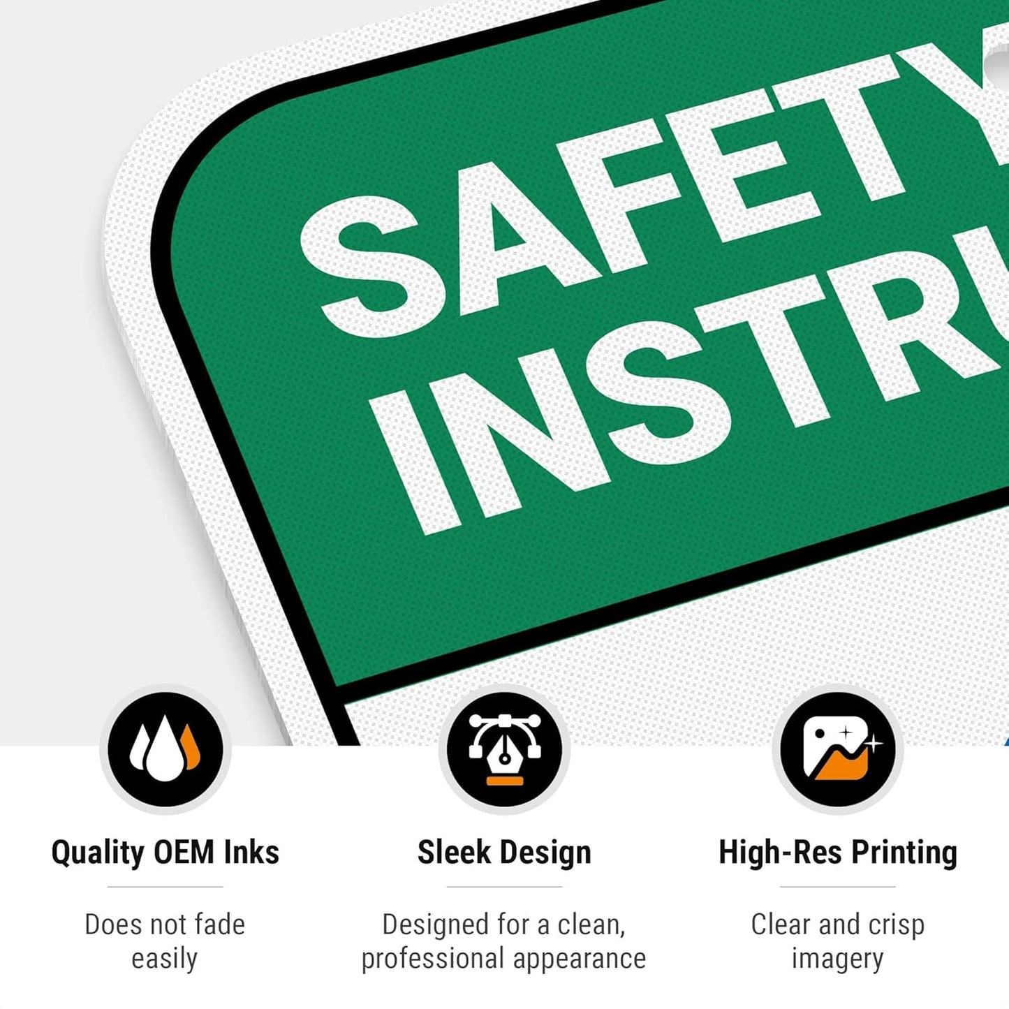 Safety Instructions Body Harness Required for Entry Sign, 12x18 Inches, 3M EGP Reflective .063 Aluminum, Fade Resistant, Made in USA by Sigo Signs