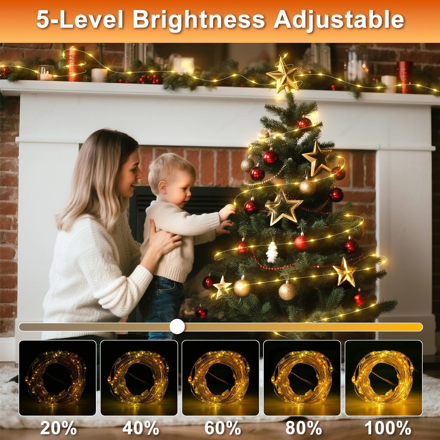 OMIKA 2 Pack 16.4ft 50 LED 16 Colors Battery Operated & USB Powered Fairy Lights, with Remote Waterproof LED String Lights for Bedroom Garden Patio Party Indoor Outdoor Decor(132 Modes)
