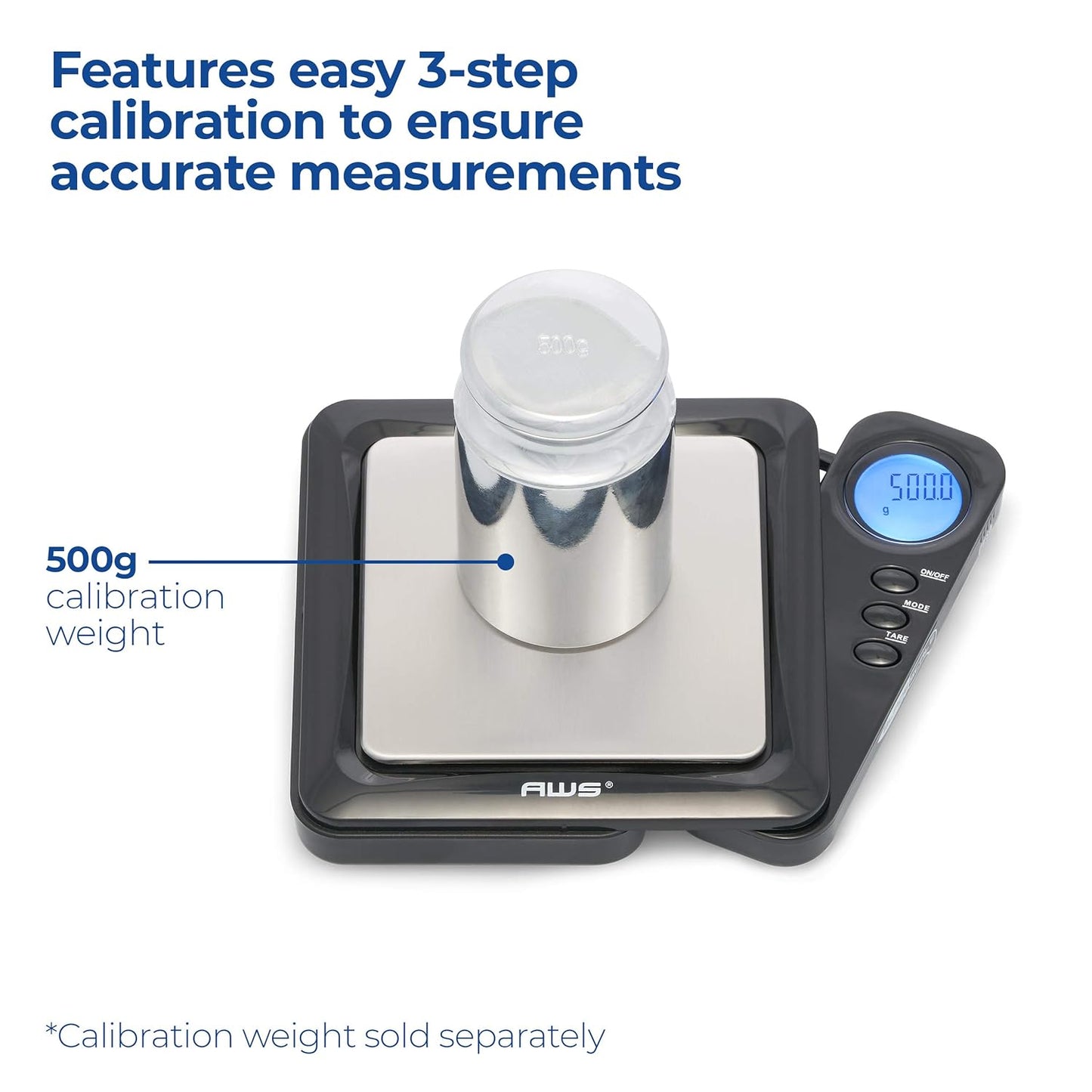 American Weigh Scales Blade Series Digital Pocket Gram Scale 1000g x 0.1g | Precision Mini Scale 0.1g Accuracy, Pocket Scale for Kitchen, Gold, Gems & Coin Scale, Smart Digital & Compact Scale