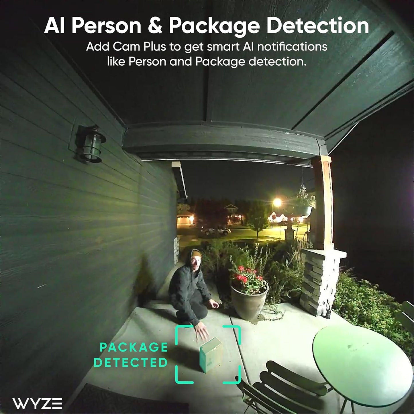 Wyze Battery Video Doorbell Wireless Camera, 1536x1536 HD+ with Color Night Vision, 2-Way Audio, 1:1 Head-to-Toe View, Person/Vehicle/Package Monitor, Wire-Free/Wired Option, 1 Minute Easy Setup
