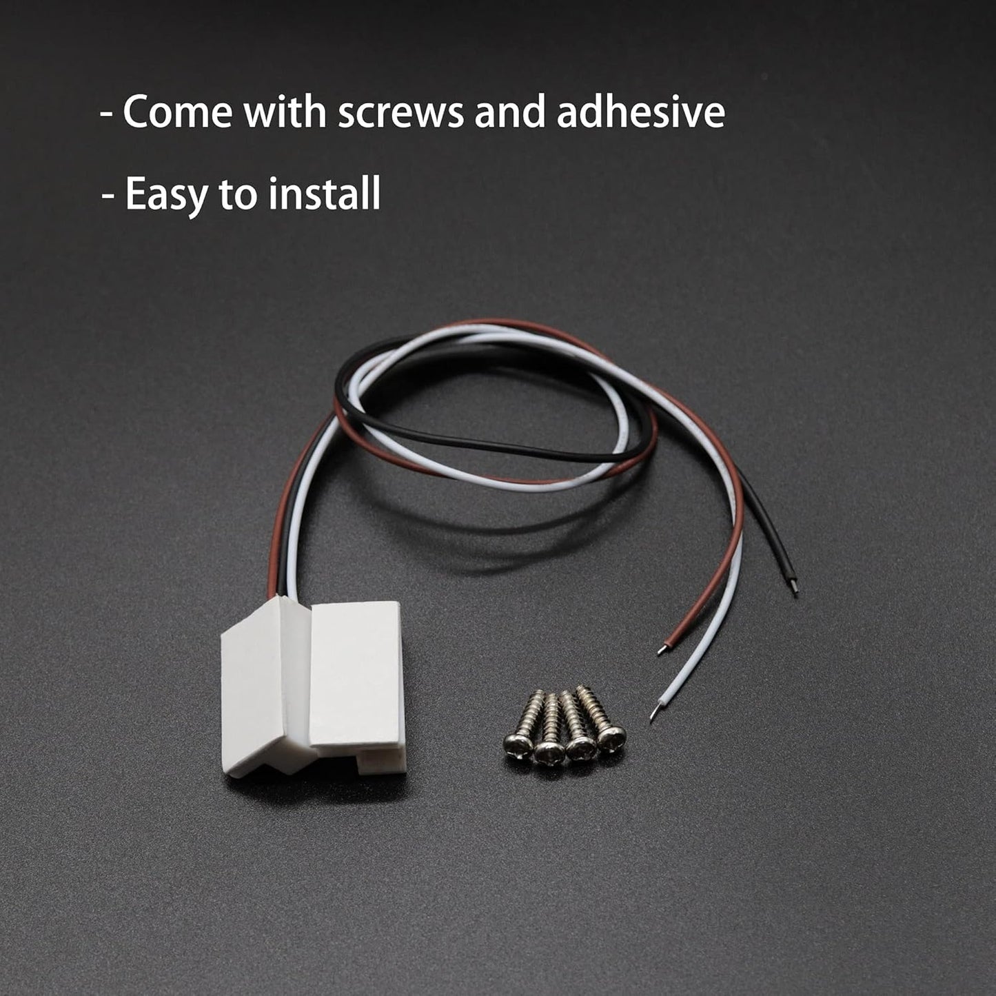 Magnetic Reed Switch NC NO COM Surface Mount Wired Door Window Contact Sensor with Adhesive Paper for Home Security and Burglar Alarm Systems MC-38 5pcs