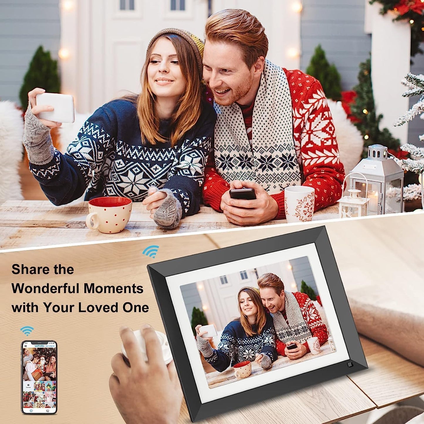 11-inch Dual-WiFi Digital Photo Frame - 32GB FULLJA 2K Smart Digital Picture Frame, Digital Calendar, Motion Sensor, Full Functions, Sharing Photos and Videos via App/Email Instantly