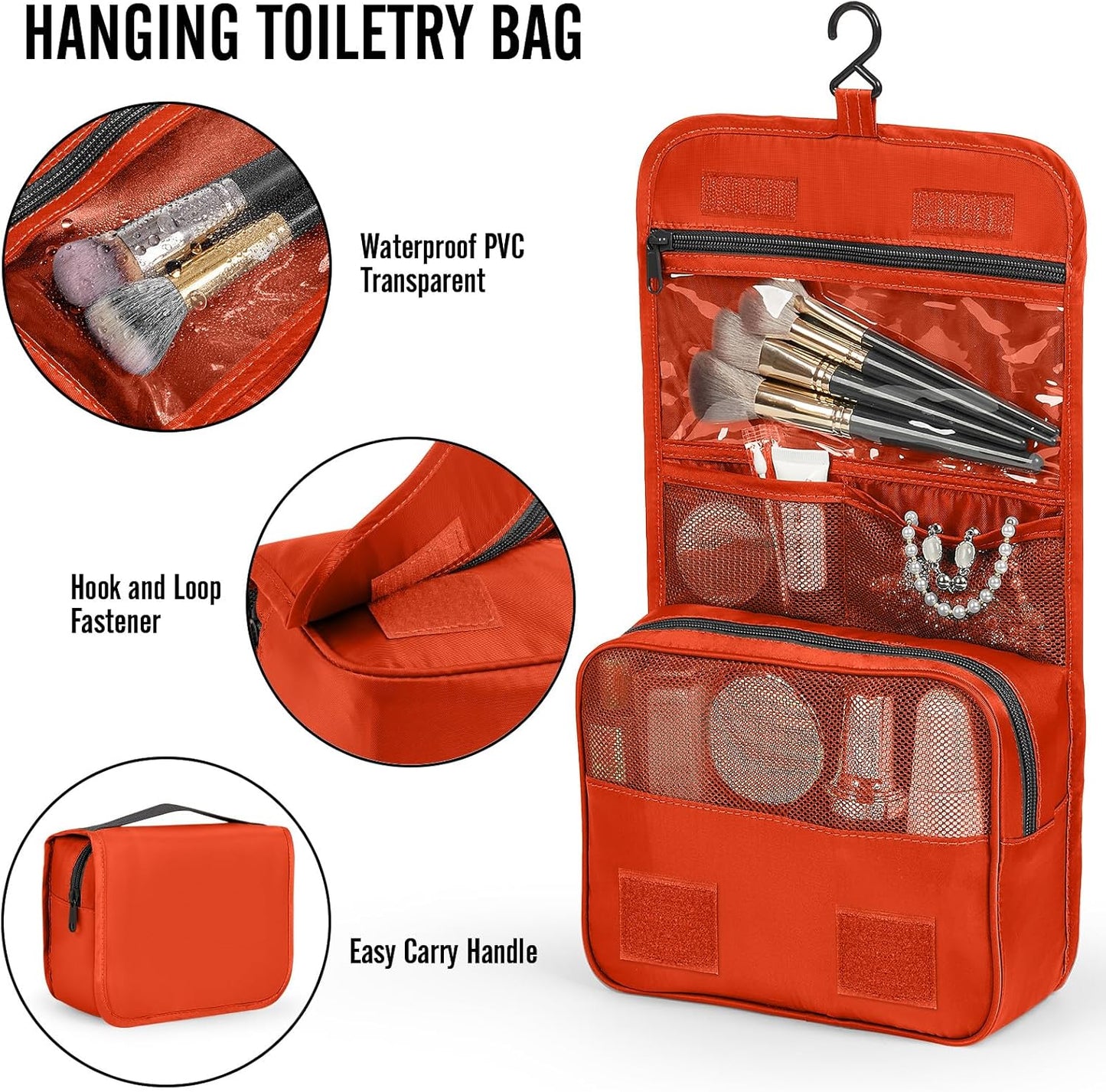 Veken 8 Set Packing Cubes for Travel Essentials, Suitcase Organizer Bags in 4 Sizes, Carry-On Luggage Accessories with Large Laundry & Hanging Toiletry Bag, Must-Have for Airplane, Road Trip & Camping