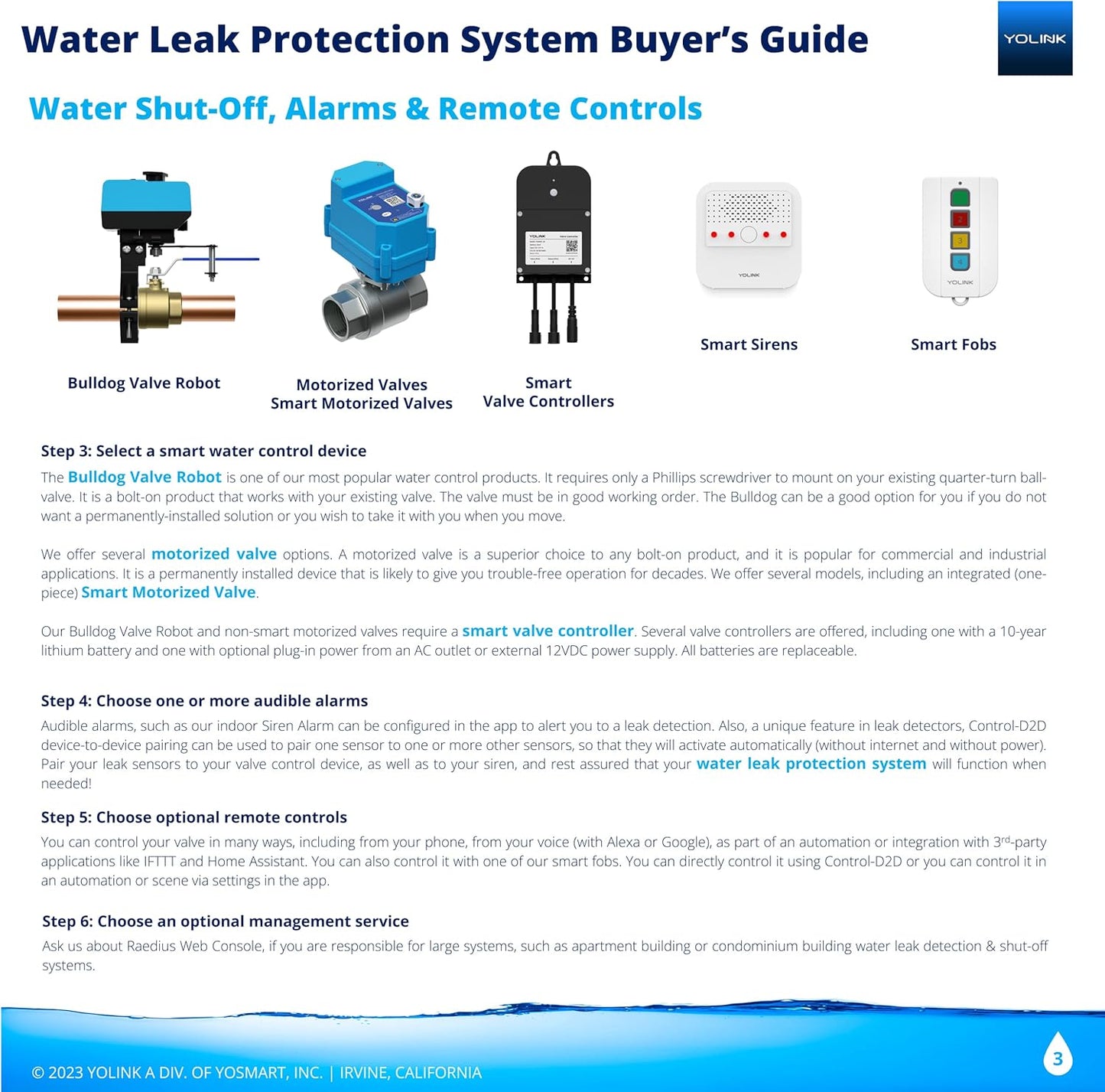YoLink Water Leak Detection Starter Kit, w/SpeakerHub Audio/Talking Hub & Water Leak Sensors, LoRa Up to 1/4 Mile Open-Air Range, SMS/Text, Email & Push Notifications, w/Alexa, IFTTT, Home Assistant