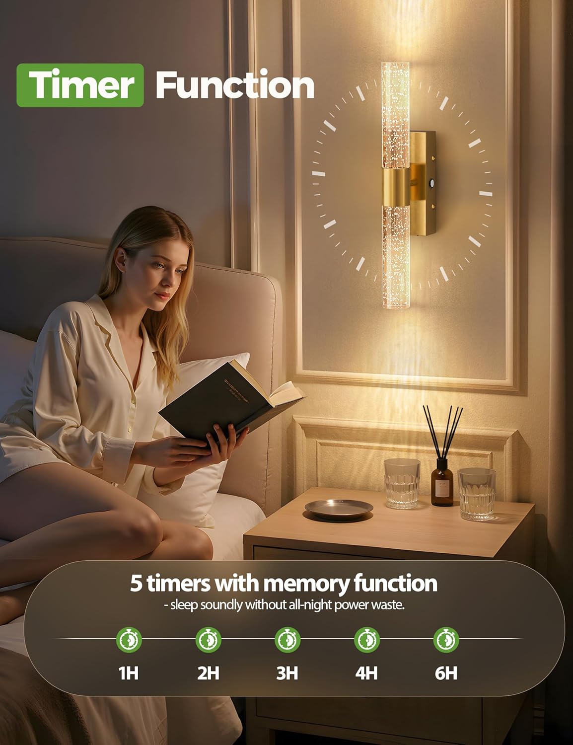 JOFIOS Battery Operated Wall Sconce Set of 2,3CCT,Dimmable,10400mAh,Gold Modern Rechargeable Wall Sconce with Remote,Wireless Wall Lights for Bedroom,Living room,Hallway(15.3 inch)