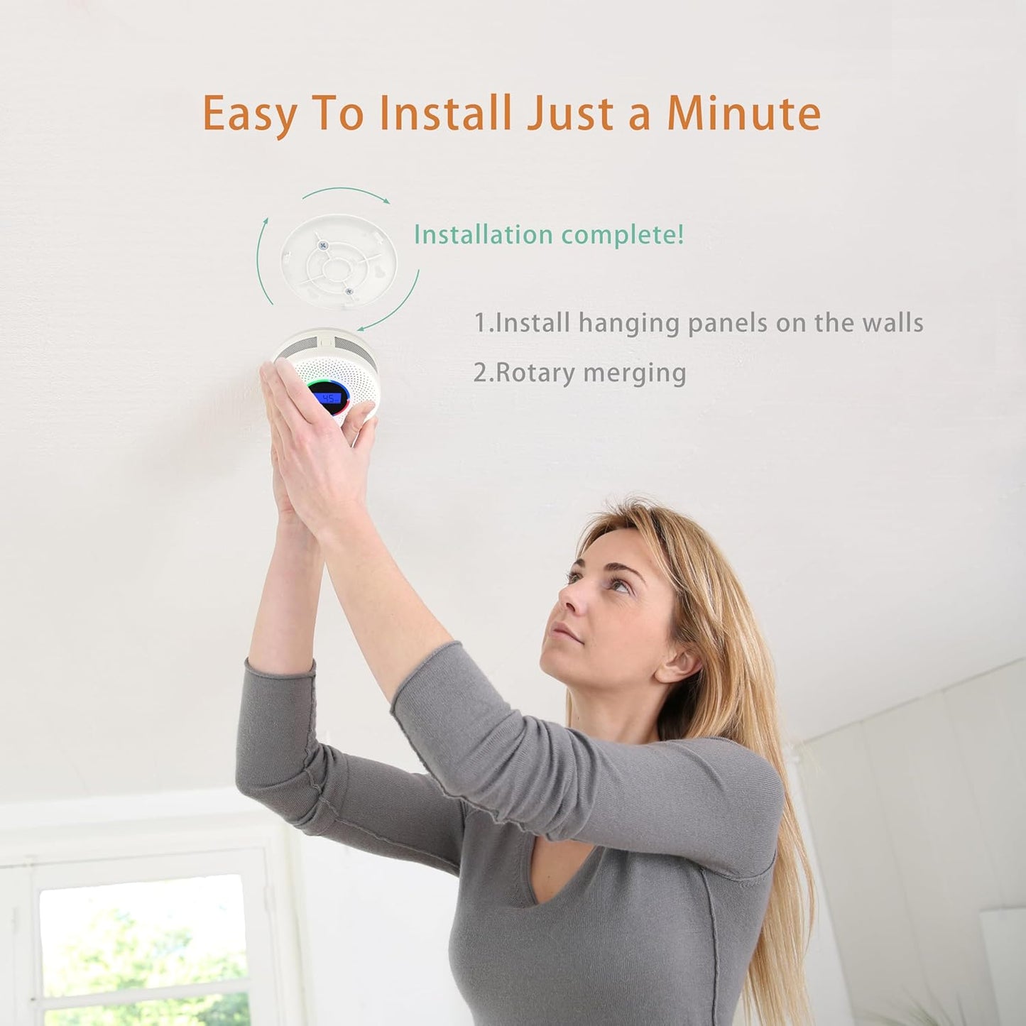 Kesy Upgraded Smoke and Carbon Monoxide Detector 10-Year Lifespan, Dual Sensor Smoke Alarm & Carbon Monoxide Detector (3 Pack)