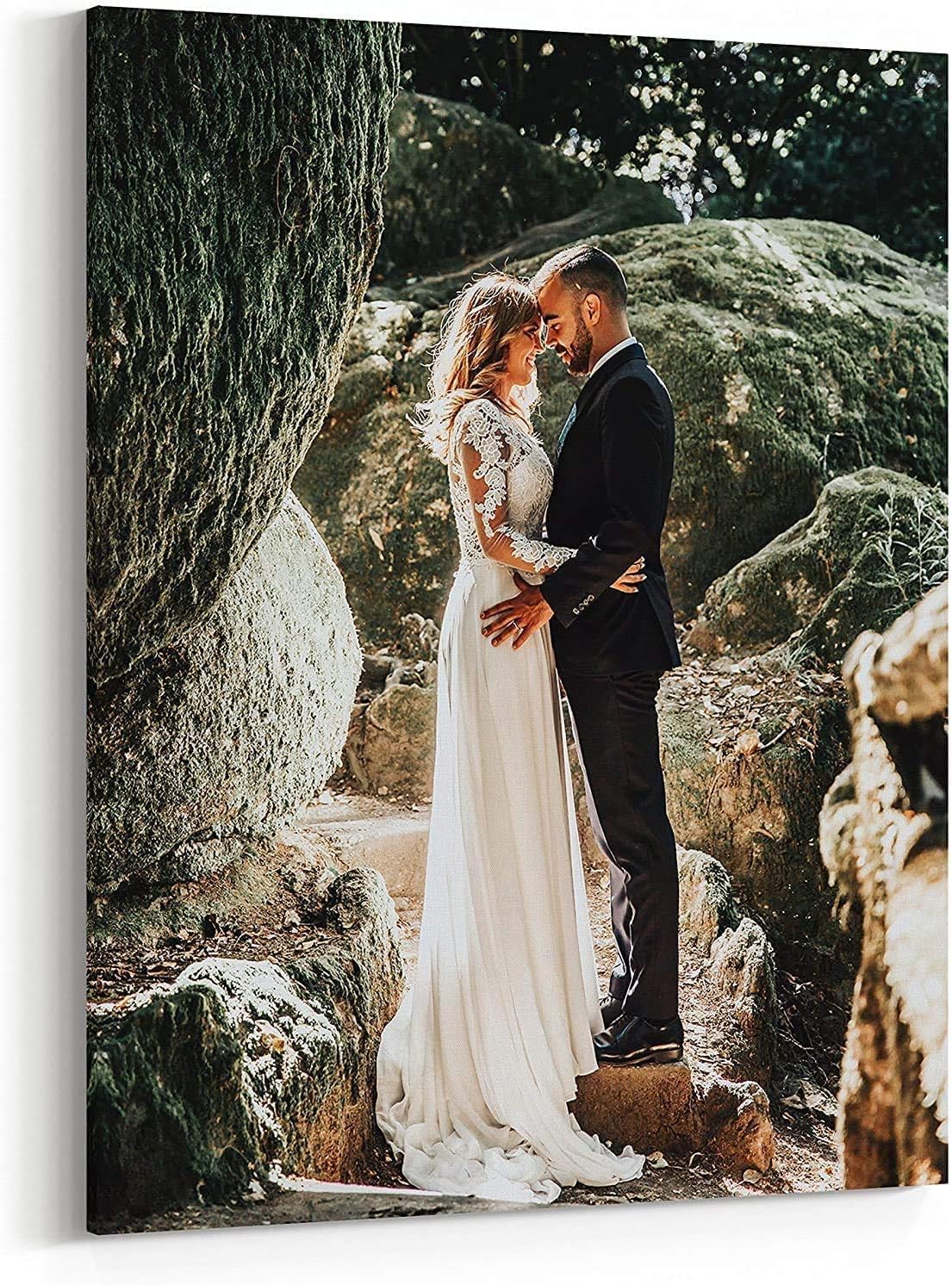 P&L ART. Personalized Custom Canvas Prints: Photo On Canvas Transform Your Photos into Stunning Framed Wall Art Digitally Printed Photo To Canvas Ideal for Home Decor Gifts Keepsakes Framed 16X20