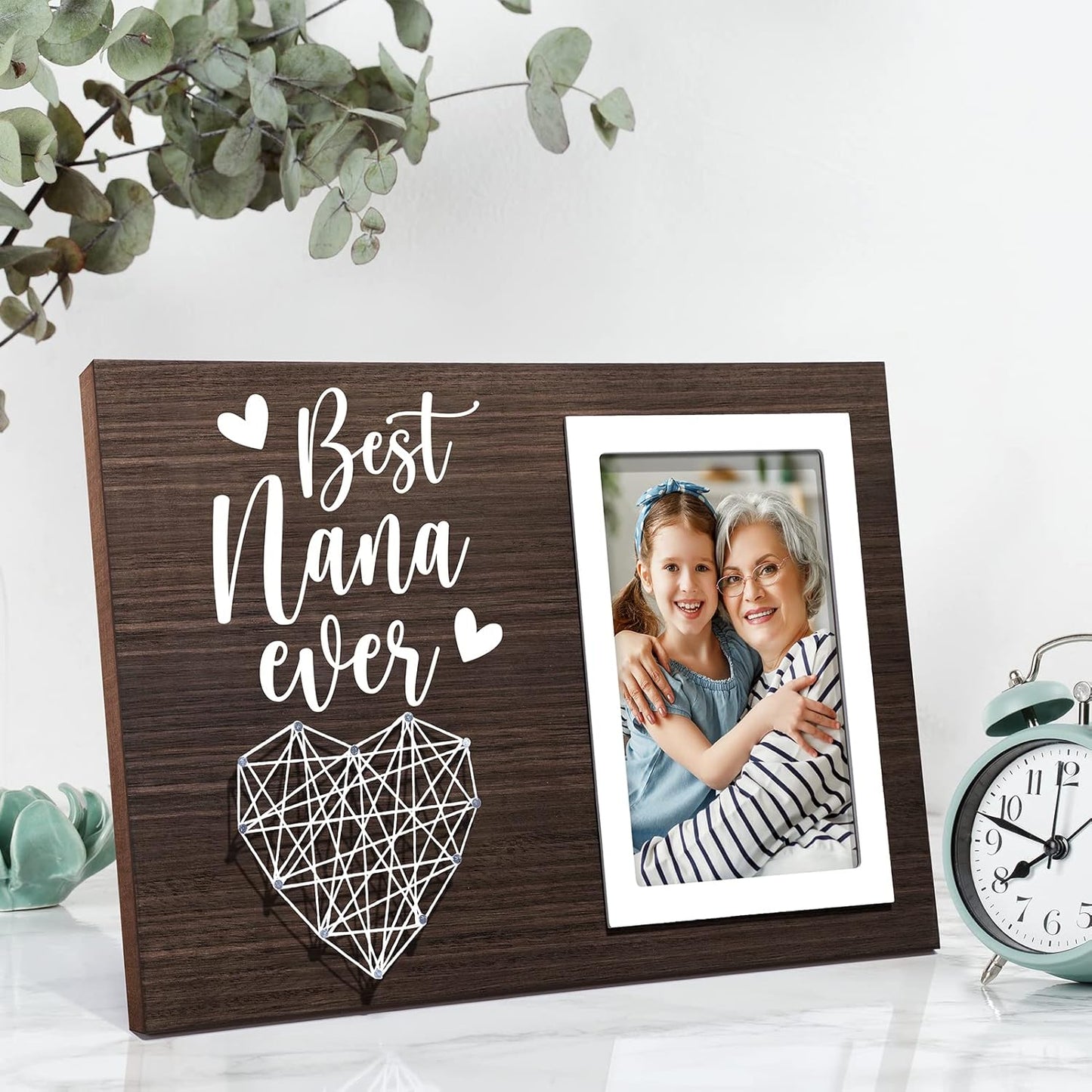 Grandma Gifts Picture Frame Christmas Gifts for Grandma from Grandchildren Granddaughter, Nana Gift Best Nana Ever Grandkids Photo Frame Grandmother Birthday Thanksgiving Gift Photo Holder- 4x6 Photo