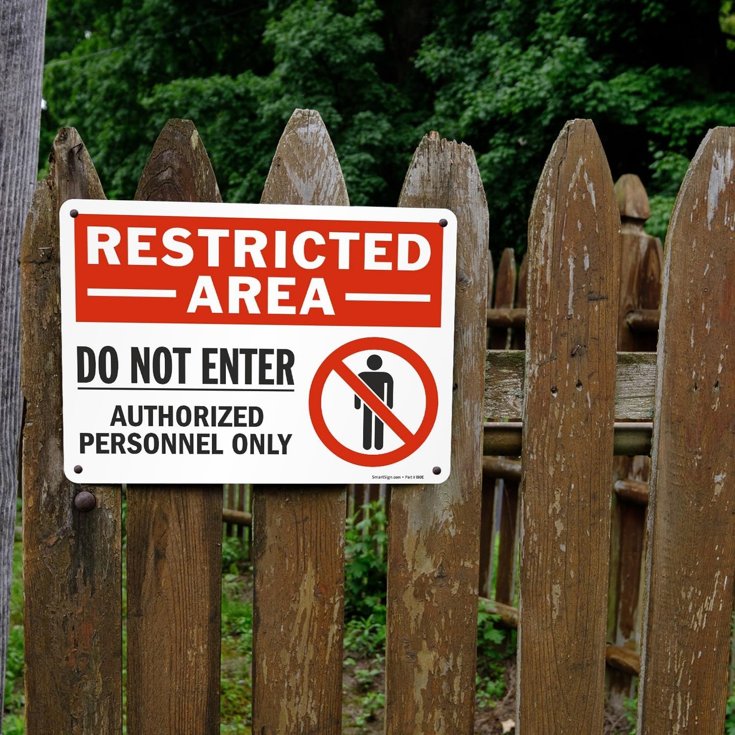 SmartSign 2-Pack 'Restricted Area Do Not Enter Authorized Personnel Only' OSHA Metal Sign - 10" x 14", 40 mil Laminated Rustproof Aluminum, Fade-Resistant, Red, Black and White, Made in USA