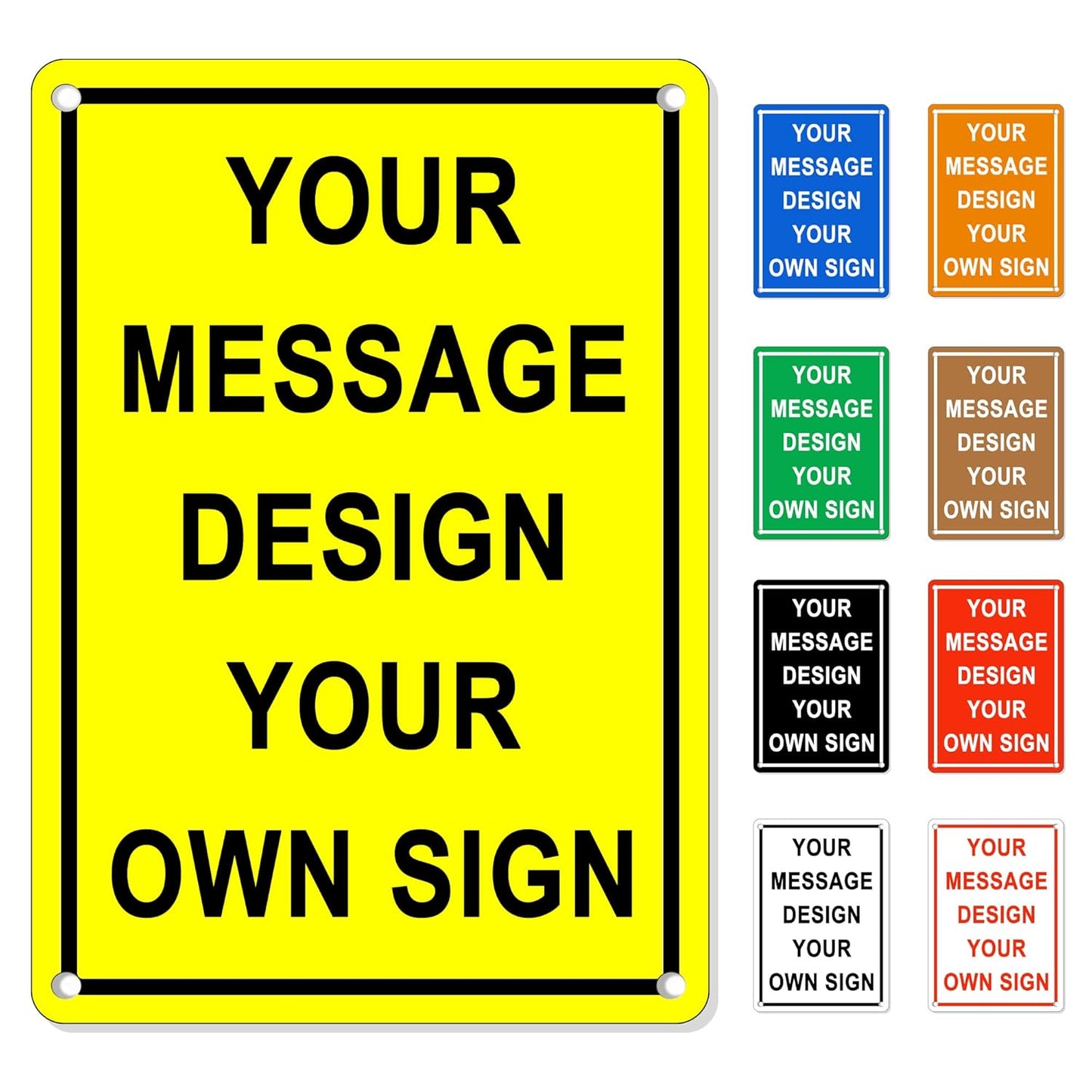 Custom Sign Outdoor Metal Vertical, Personalized Metal Sign for Parking, Gate, Delivery, Garage, Weatherproof Customized Signs for Outside, Make Your Own Signs Custom(18x12 Inches)