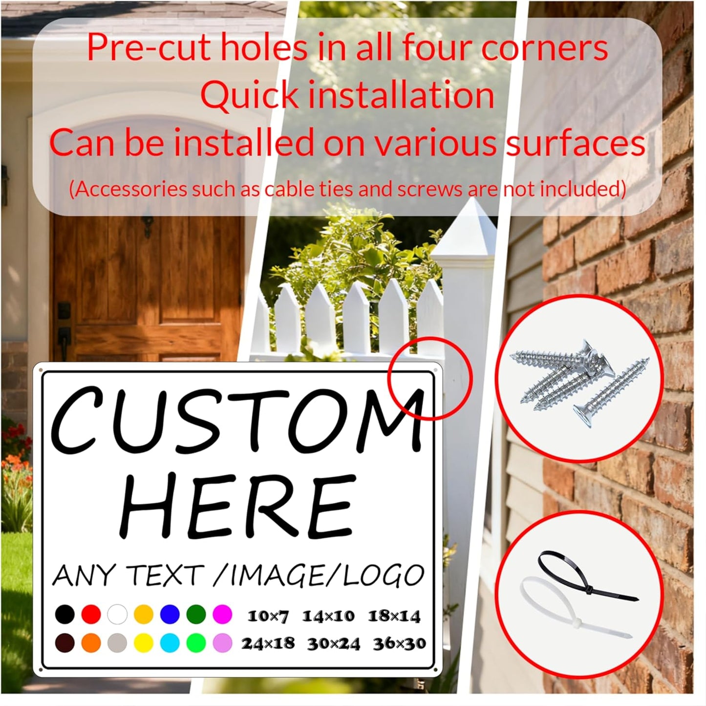 Custom Outdoor Decorative Signs-24×18inches-Personalized Aluminum Signs,Waterproof, Fade Resistant,for outdoors,Street signs, underground parking