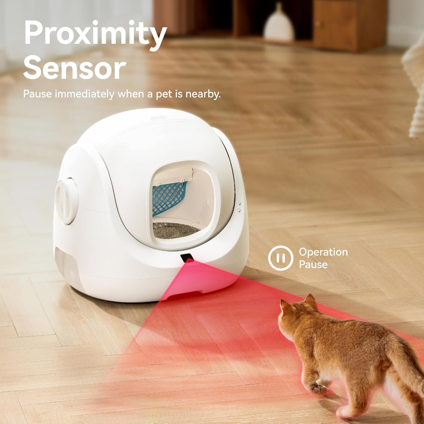 CATLINK Self Cleaning Litter Box, Pinch-Free Safety Protection, Automatic Litter Box AI-Powered Health Monitor, Multi-Cat Recognition, Extra Large Interior Space, Suits for Beginner