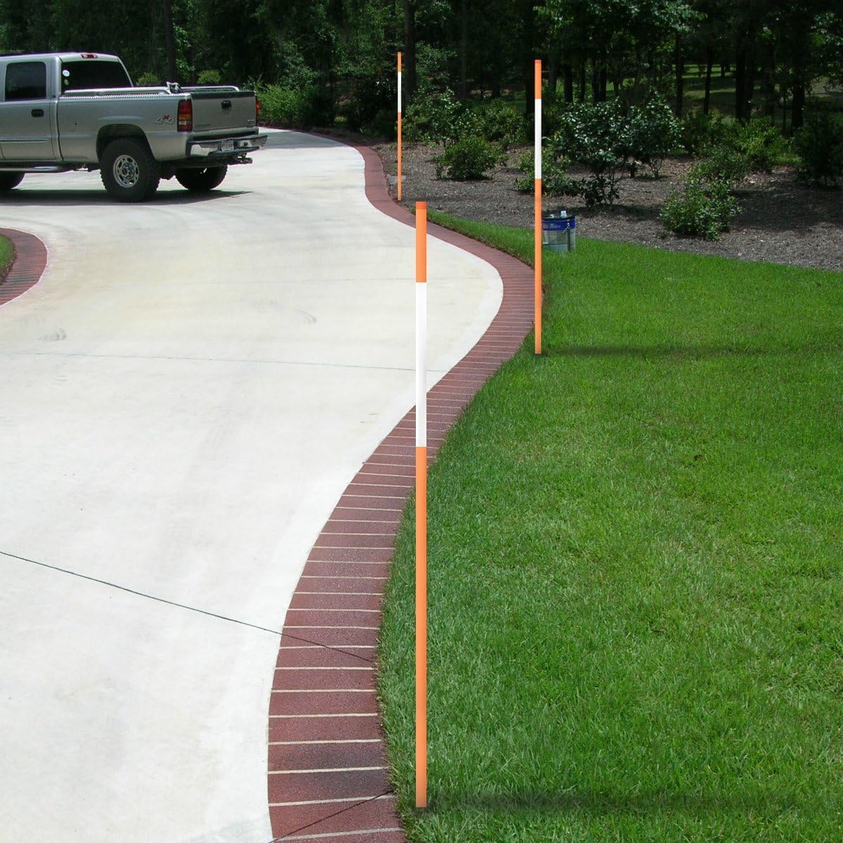 FiberMarker 48-Inch Reflective Driveway Markers Orange 50-Pack 5/16-Inch Dia Driveway Poles 48-Inch Reflective Driveway Markers Orange 50-Pack 5/16-Inch Dia Driveway Poles
