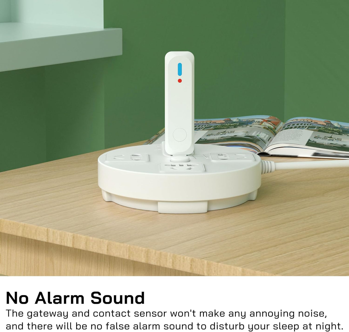 Home Alarm System 5-Piece kit, Door Window Sensors WiFi Slient Alarm System for Kids Safety, Wireless Home Alarm Security System DIY, No Contract, App Alert for Home Apartment, 2.4G WiFi Only