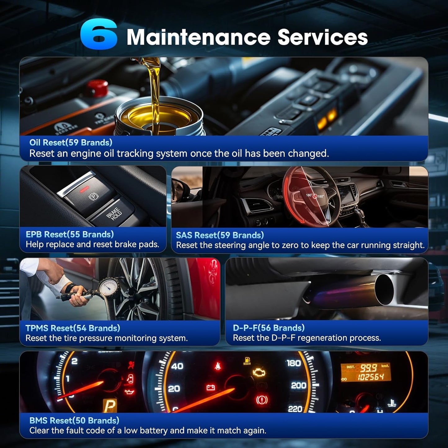 All Systems OBD2 Scanner, MA200 Plus Car Code Reader for 10000+ Car Models, with 6 Services Full OBD2 Live Data Battery Test Diagnostic Scan Tools Lifetime Free Upgrade