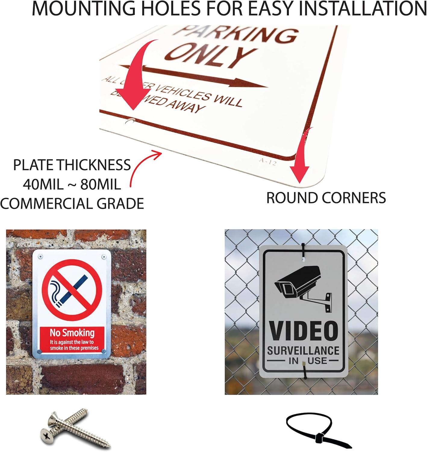 Custom Metal Sign, Choose your own Colors, Fonts. Add Graphics, Outdoor Protection. Heavy-Duty Rust-Free Commercial Grade Aluminum Sign - 10"x14" (landscape style 3)