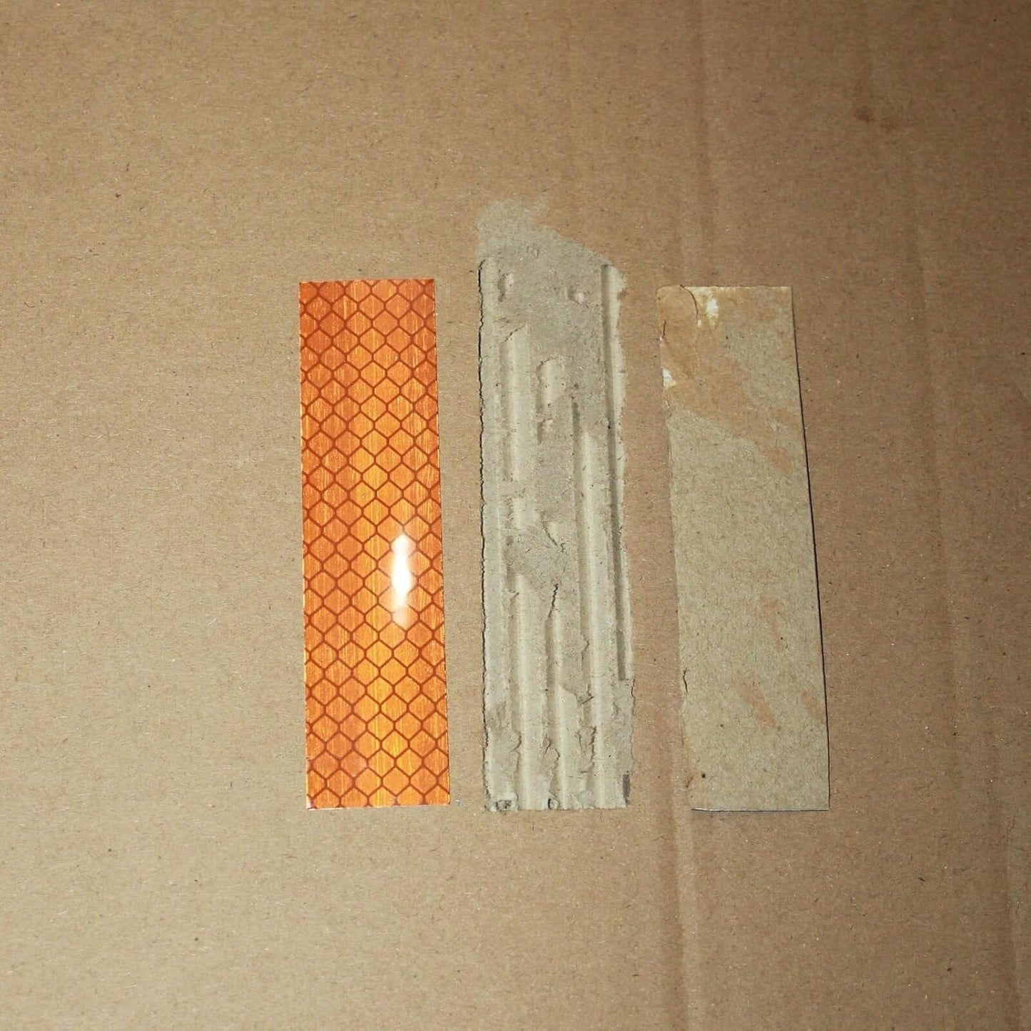 Non Fading Brown Reflective Stickers 1 inch X 4 inch, Outdoor Waterproof High Visibility Warning Safety Adhesive Reflector Tape (100 Pcs)