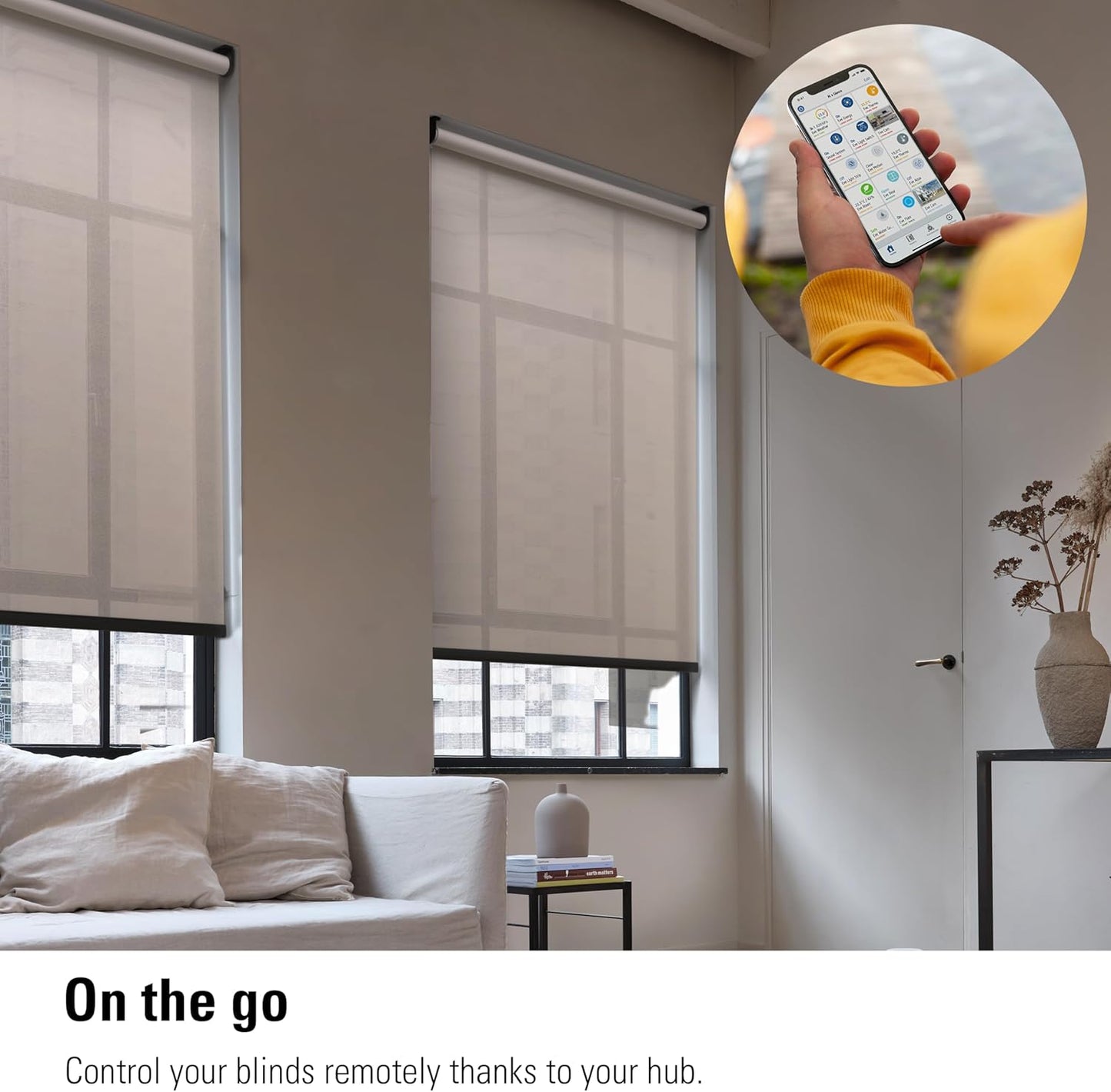 Eve MotionBlinds (Matter) Upgrade Kit for Roller Blinds – Motor to Upgrade existing Indoor Blinds, Open/Close Automatically, Control via Voice/app, Schedules & Scenes, Requires Thread Border Router